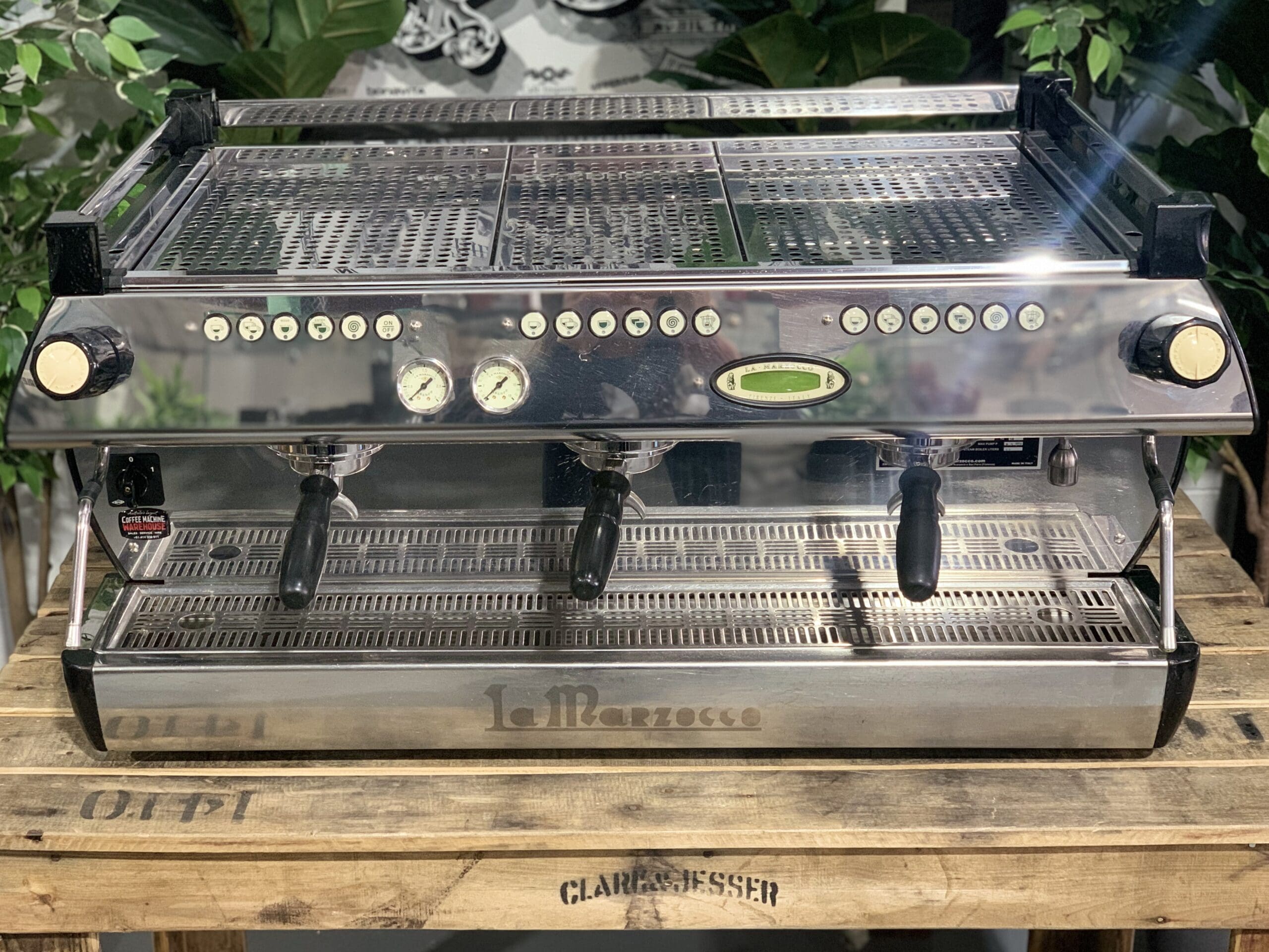 La Marzocco GB5 Black - 3 Group Commercial Espresso Machine - Gold