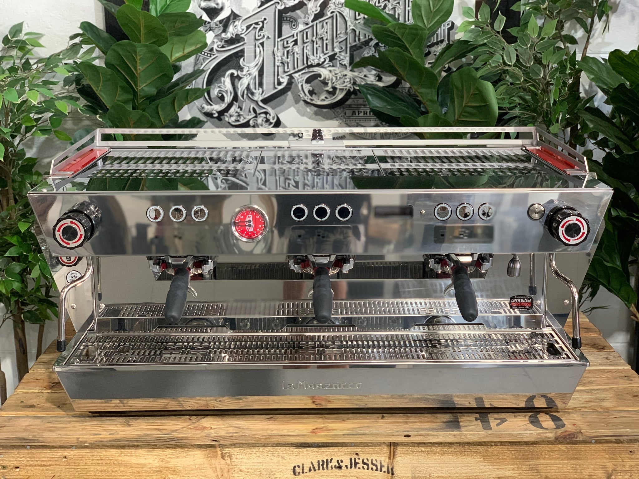 La Marzocco KB90 Red - 3 Group Commercial Espresso Machine - Stainless