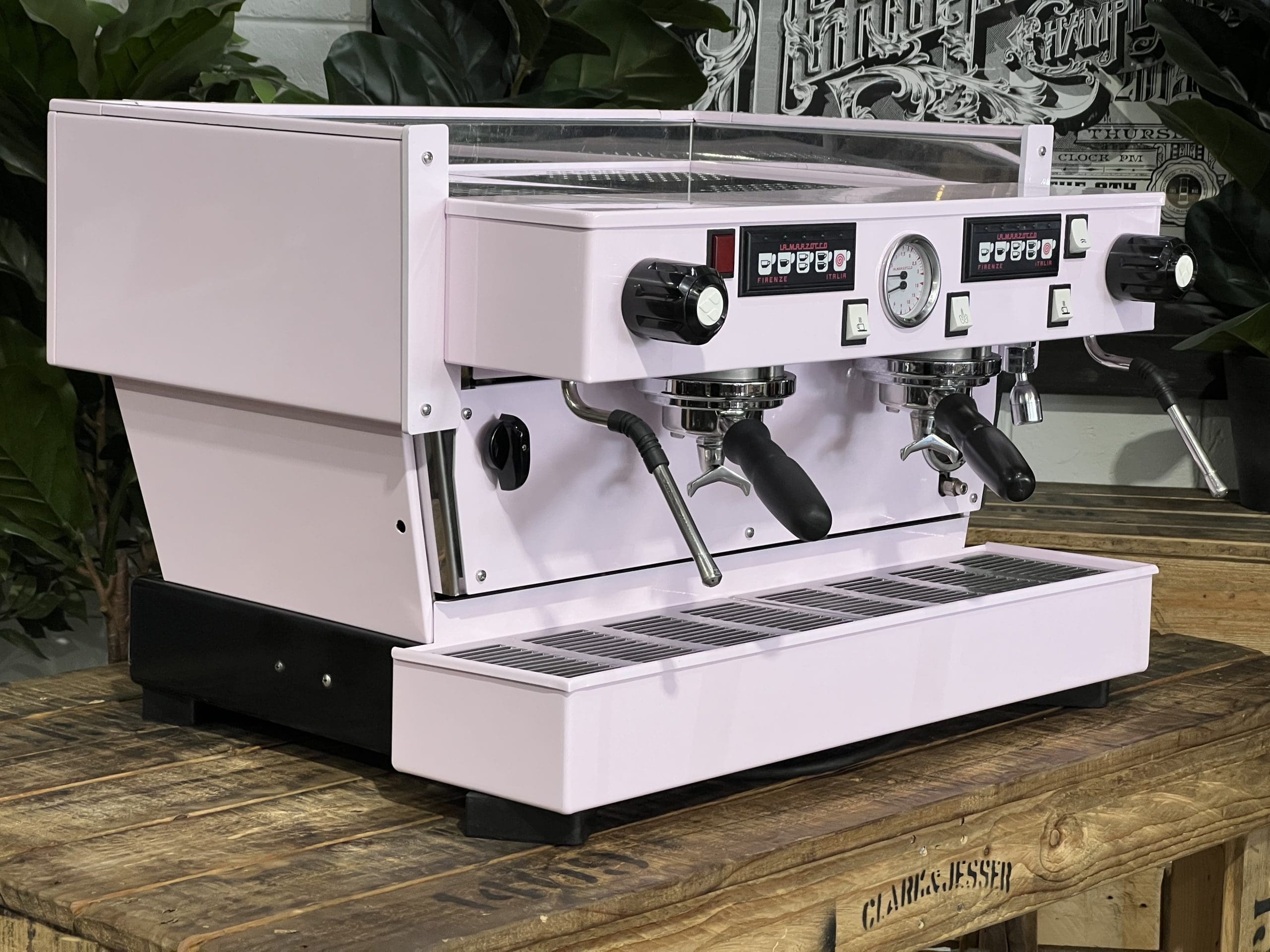 La Marzocco Linea Classic Feather Boa - 2 Group Commercial Espresso Machine - Pink