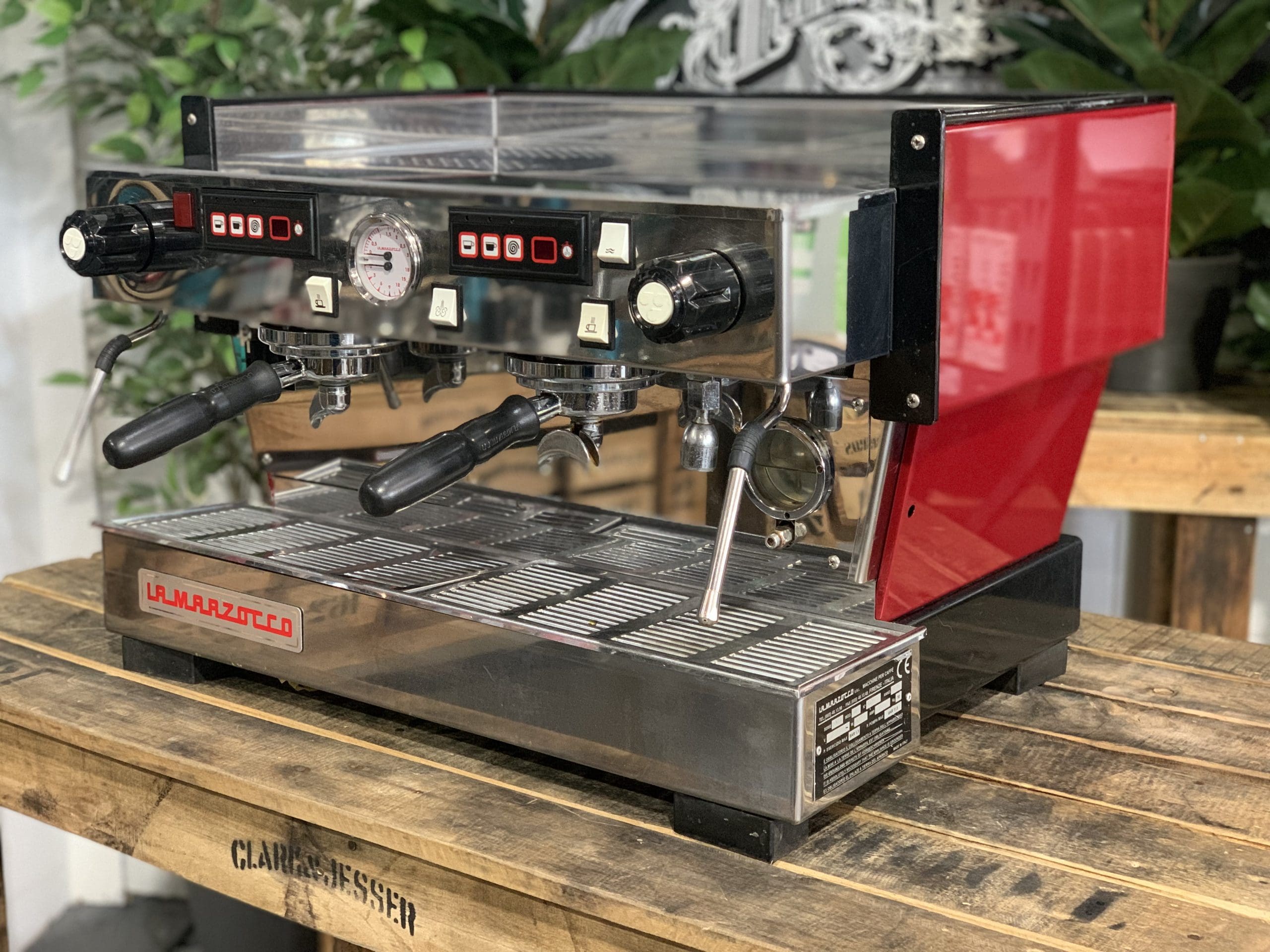 La Marzocco Linea 2 Group Dark Red w. Chrono TouchPads - 1746