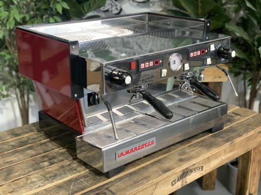 La Marzocco Linea 2 Group Dark Red w. Chrono TouchPads - 1746