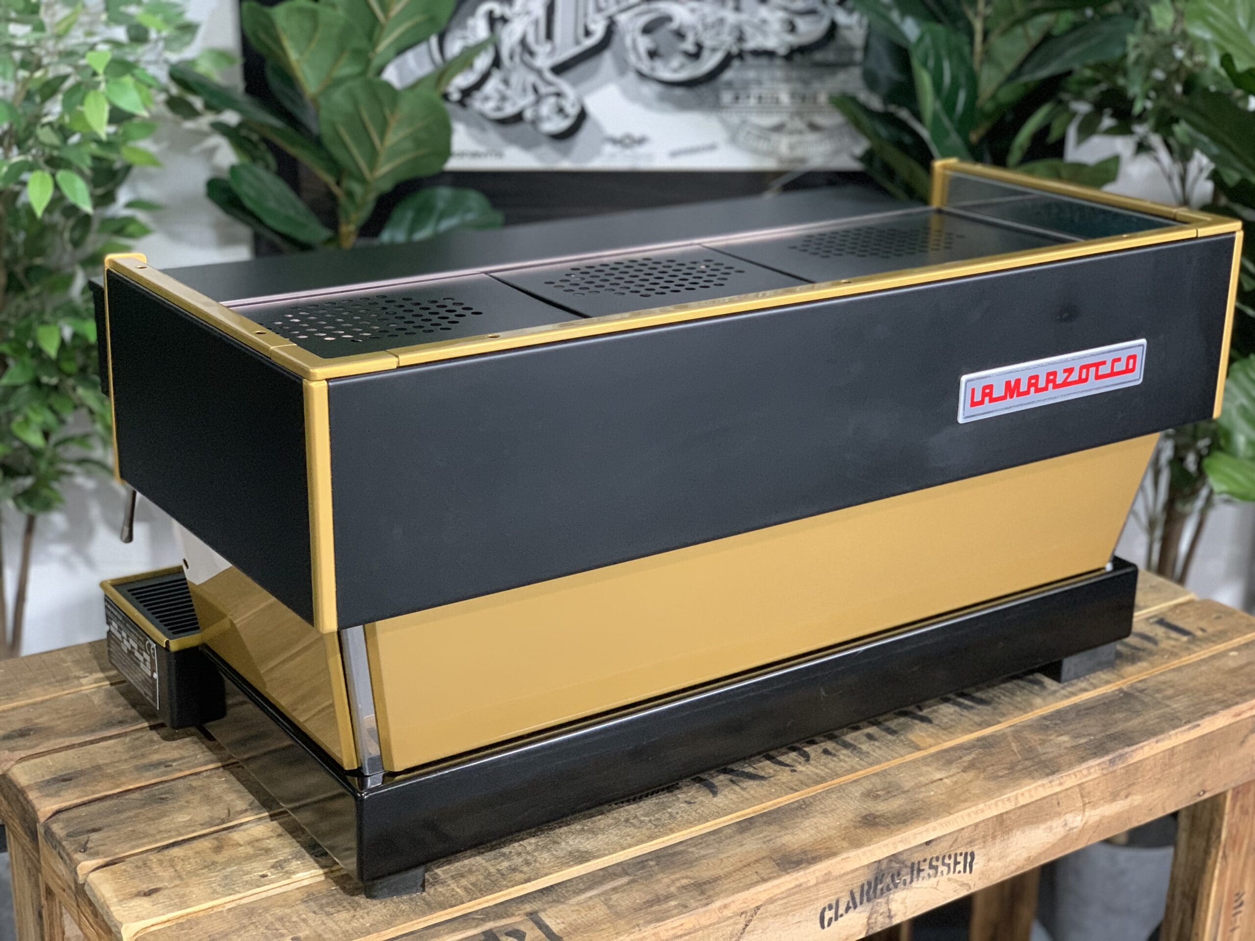 La Marzocco Linea Classic Black - 3 Group Commercial Espresso Machine - Gold