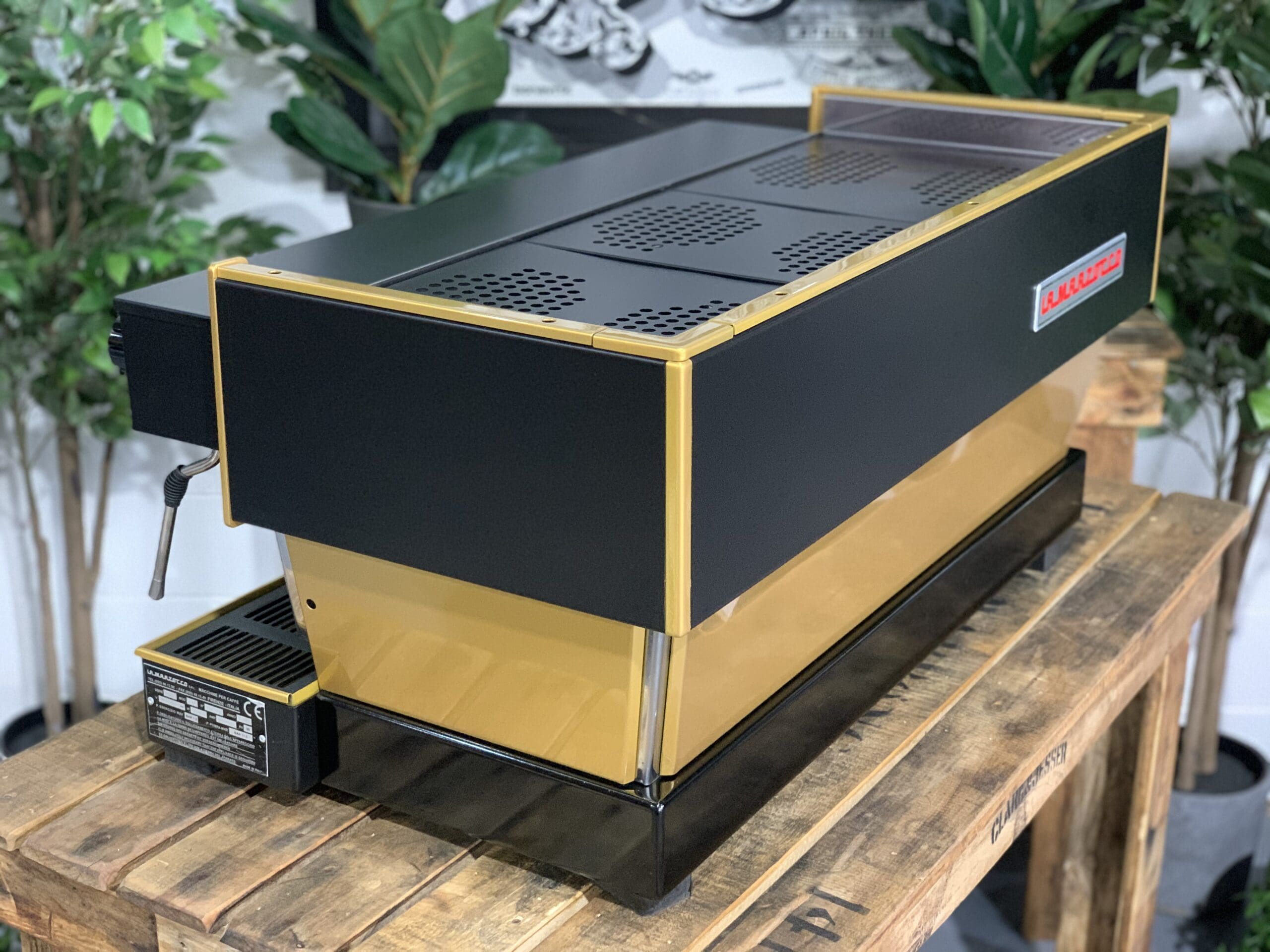 La Marzocco Linea Classic Black - 3 Group Commercial Espresso Machine - Gold