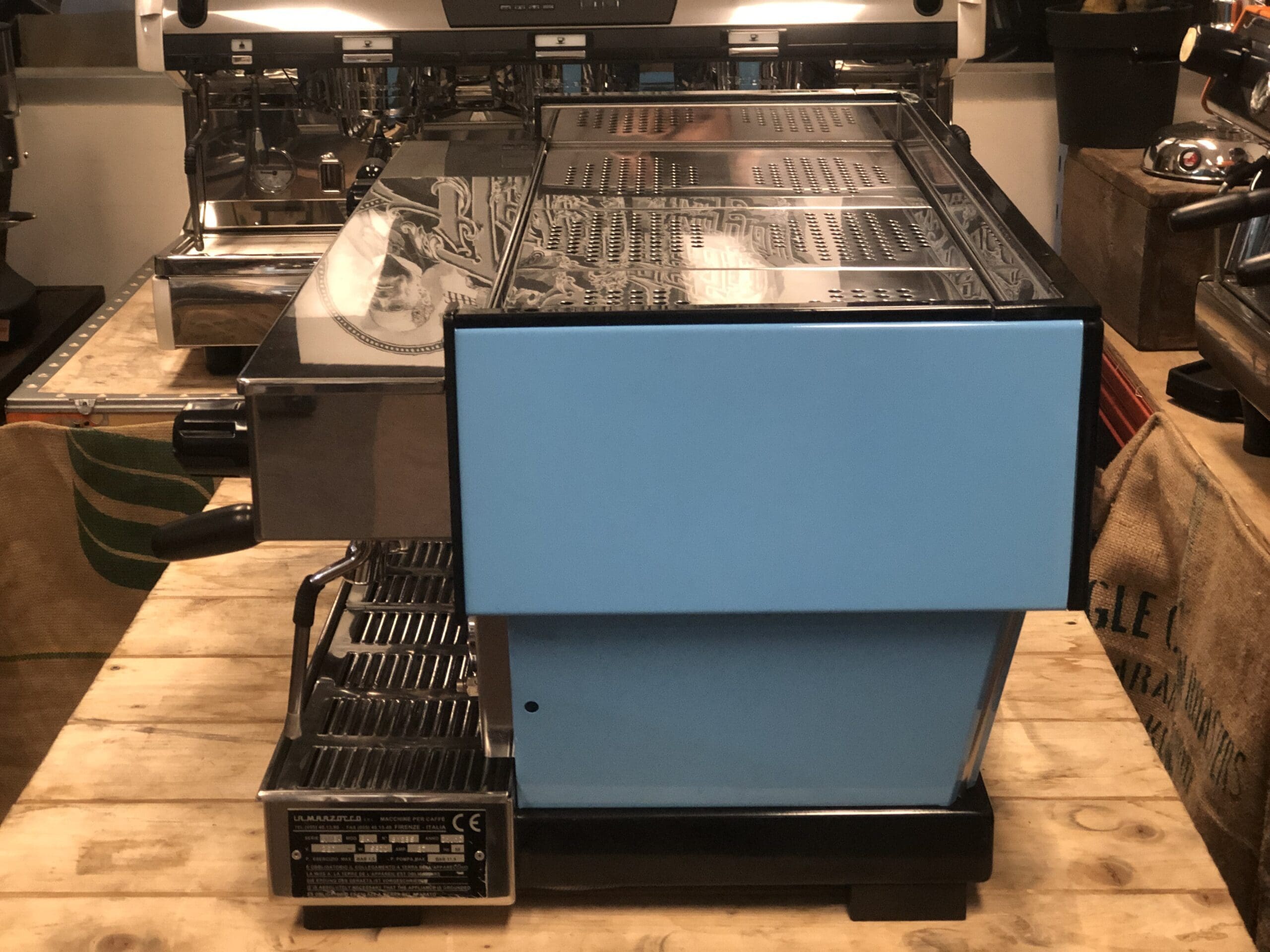 La Marzocco Linea Classic Baby - 3 Group Commercial Espresso Machine - Blue