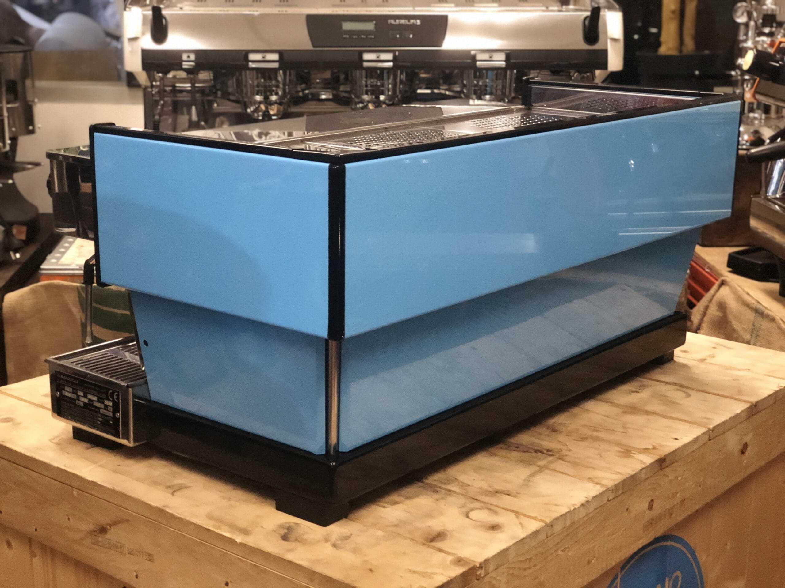 La Marzocco Linea Classic Baby - 3 Group Commercial Espresso Machine - Blue
