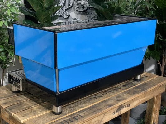 La Marzocco Linea Stainless Steel Bright - 3 Group Commercial Espresso Machine - Blue