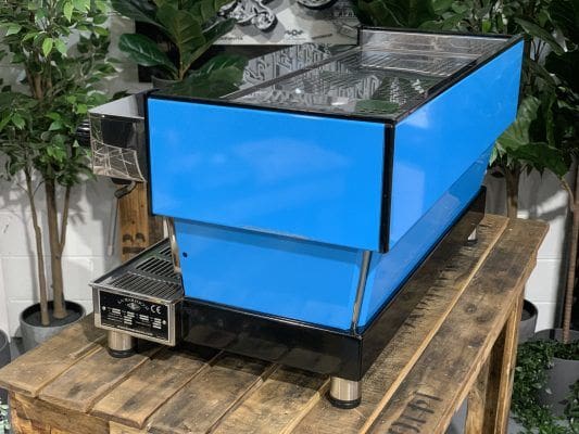 La Marzocco Linea Stainless Steel Bright - 3 Group Commercial Espresso Machine - Blue