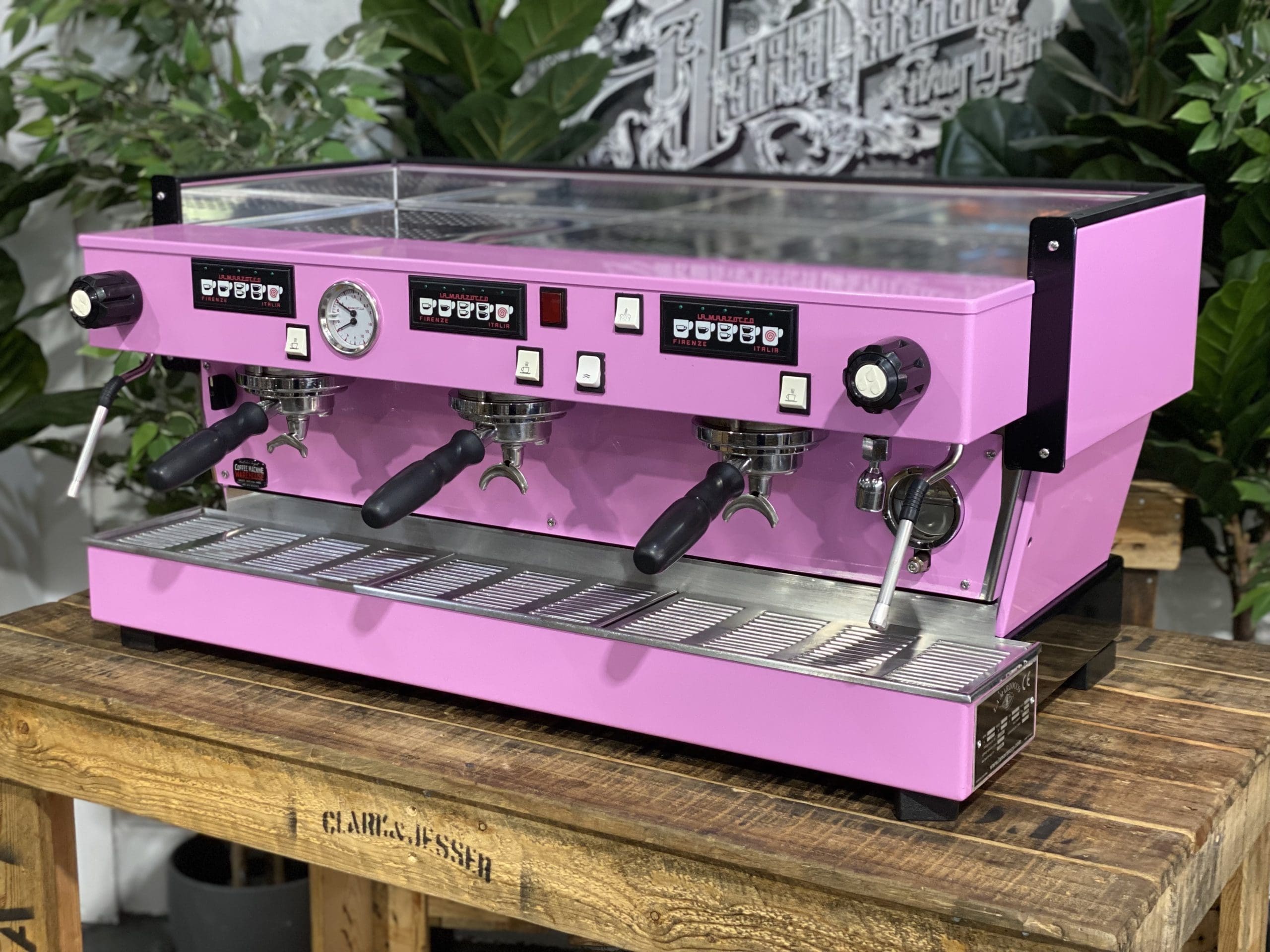 La Marzocco Linea Classic Contemporary - 3 Group Commercial Espresso Machine - Pink