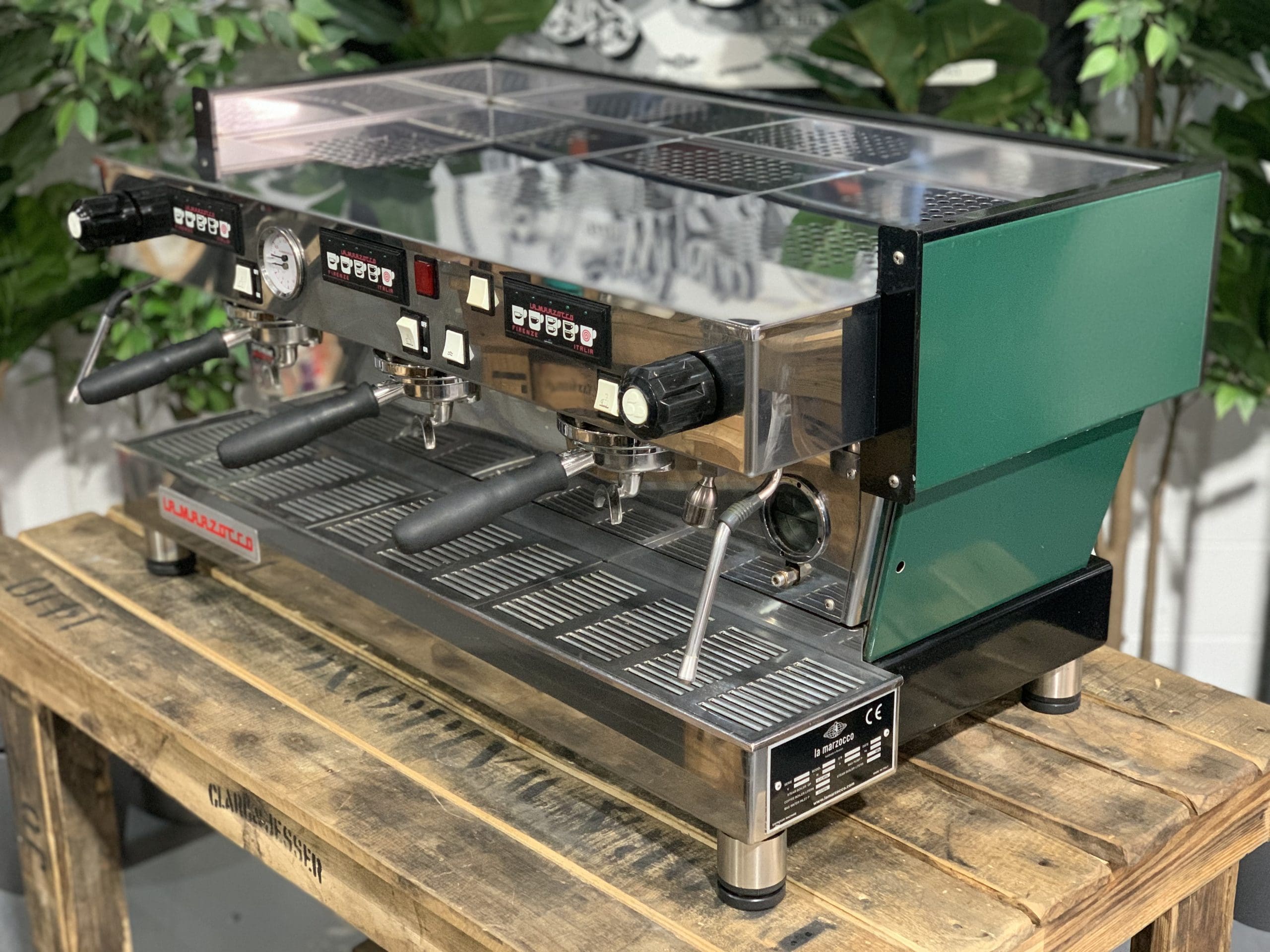 La Marzocco Linea Dark - 3 Group Commercial Espresso Machine - Green