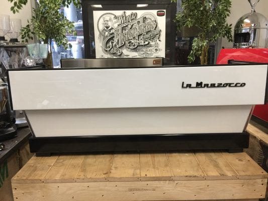 La Marzocco Linea with Chrono Touch Pads - 4 Group Commercial Espresso Machine - White