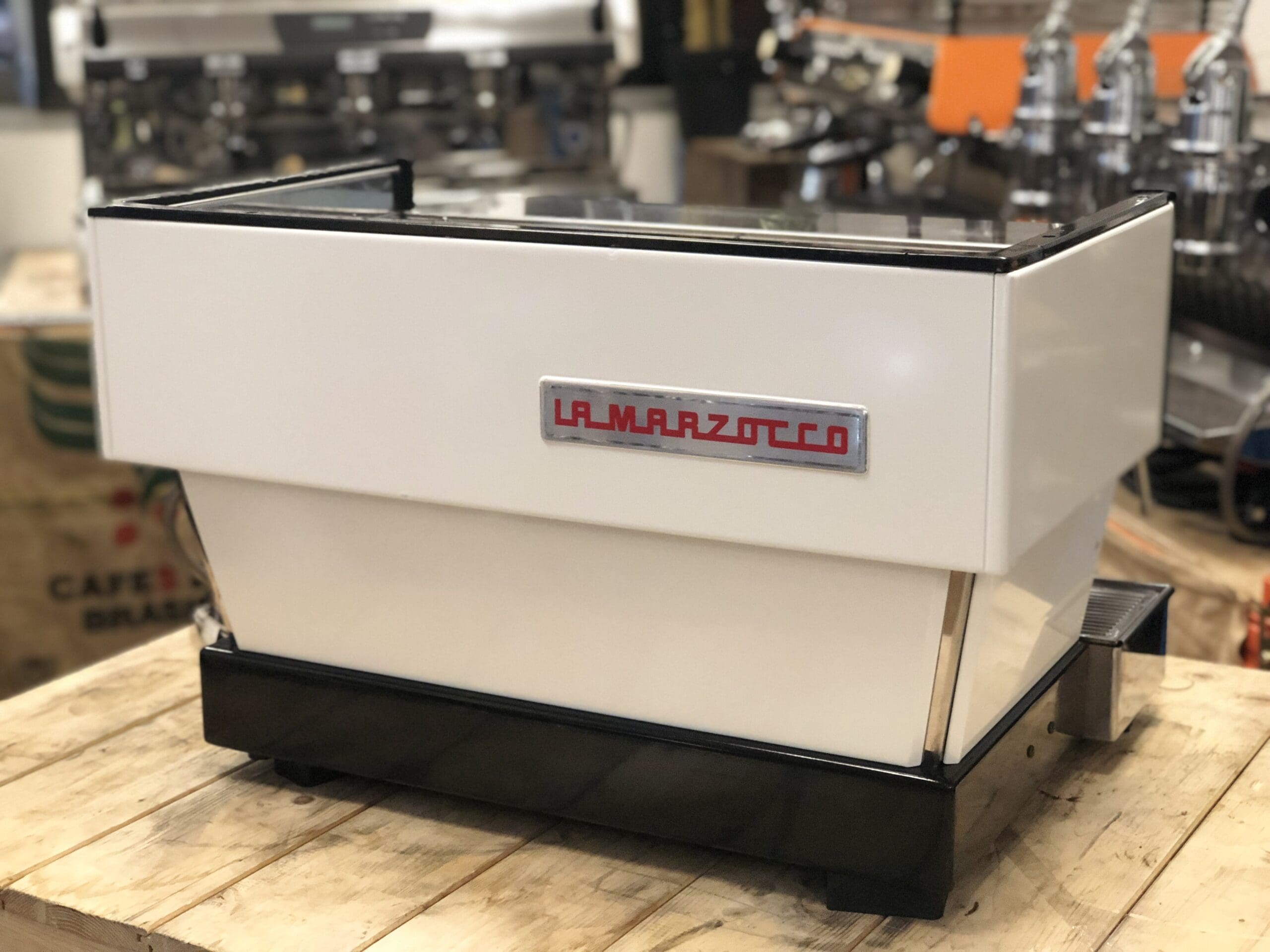 La Marzocco Linea Classic 2 Group White with Timber Handles - 17794