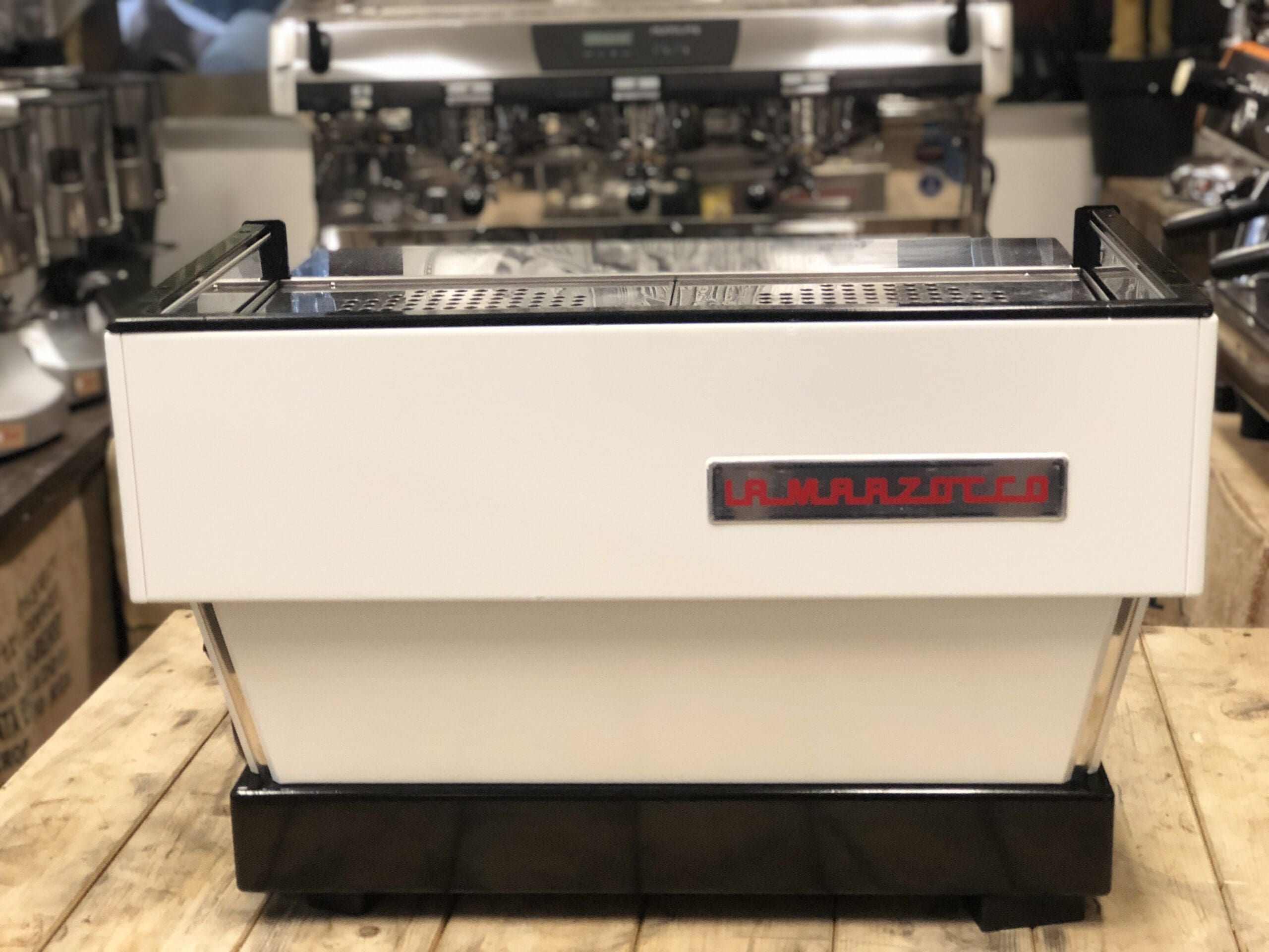 La Marzocco Linea Classic 2 Group White with Timber Handles - 17794