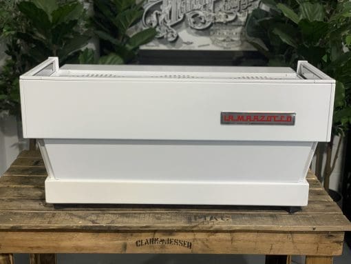 La Marzocco Linea Full White with Group Handles - 3 Group Commercial Espresso Machine - White