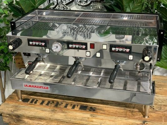 La Marzocco Linea with High Feet - 3 Group Commercial Espresso Machine - Stainless Steel
