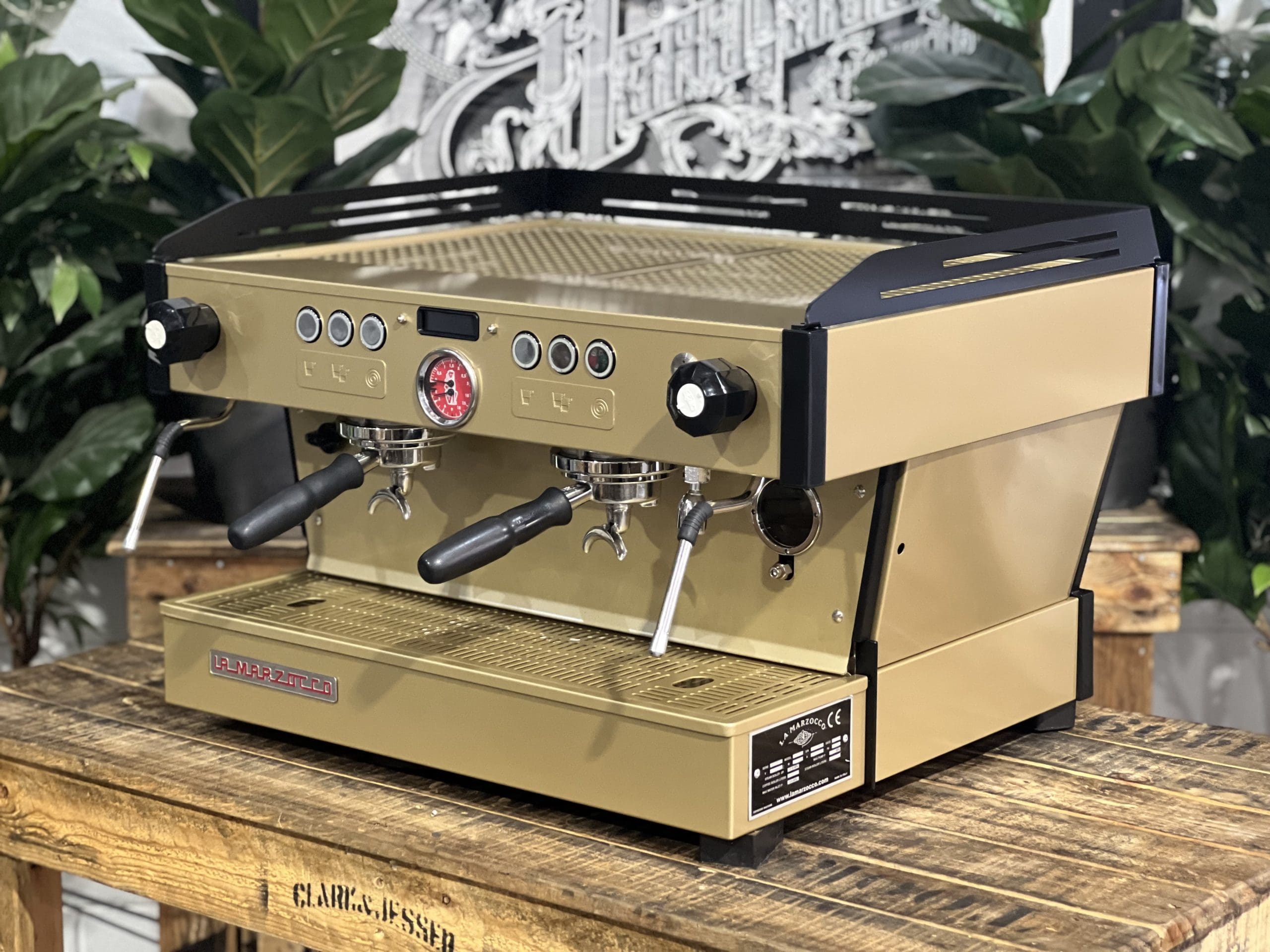 La Marzocco Linea PB 2 Group Gold & Black Espresso Coffee Machine - 36602