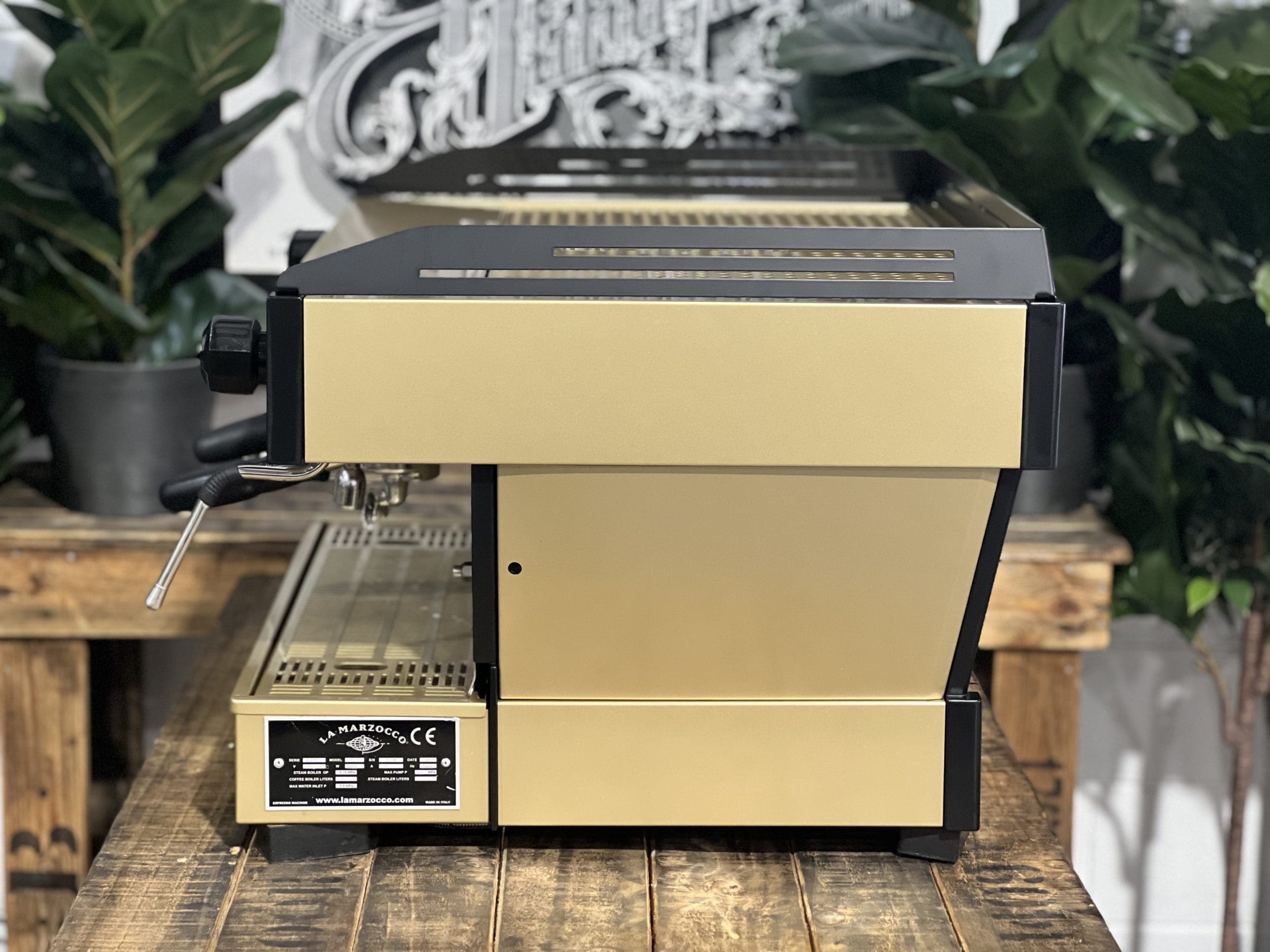 La Marzocco Linea PB 2 Group Gold & Black Espresso Coffee Machine - 36602
