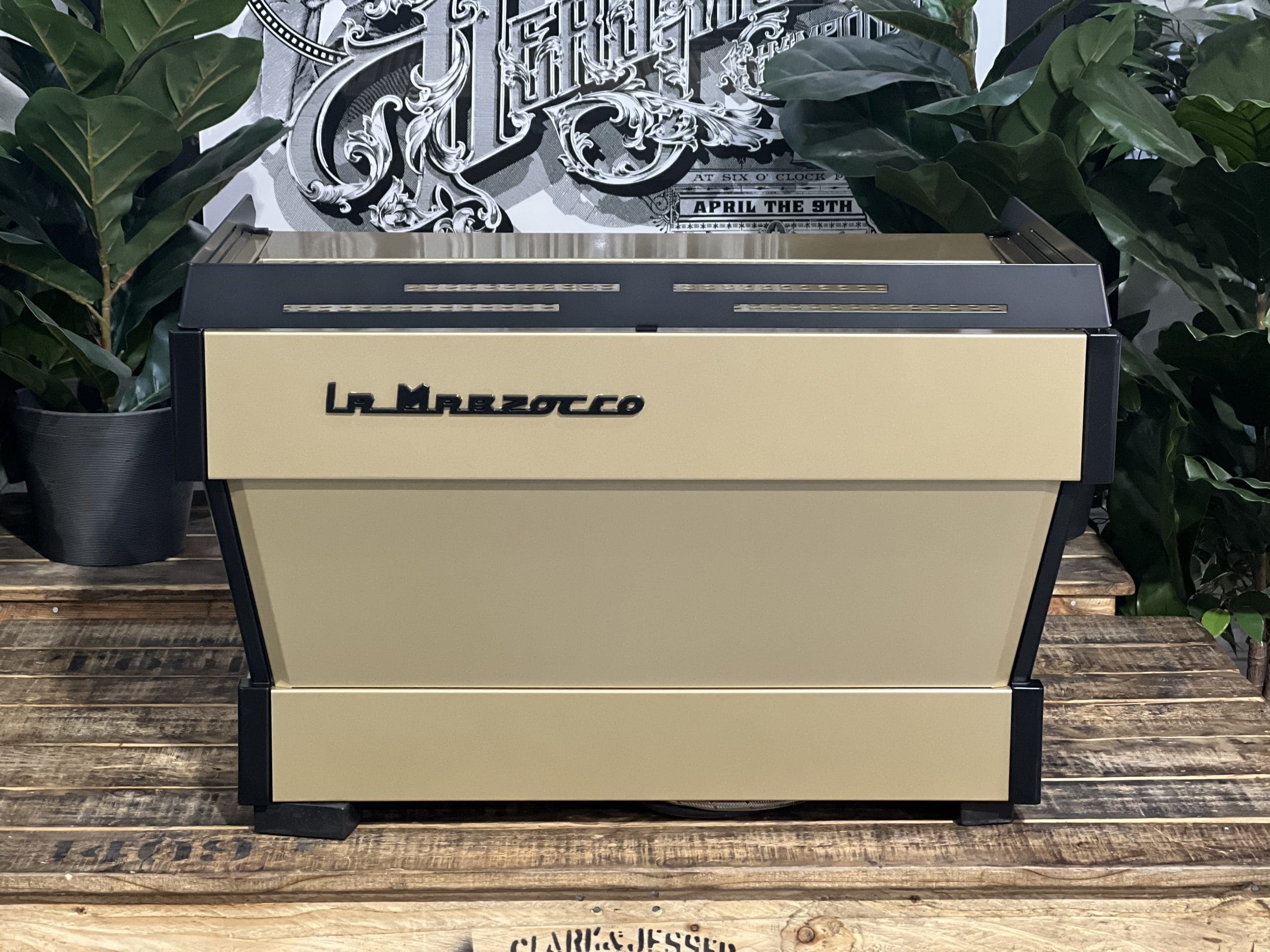 La Marzocco Linea PB 2 Group Gold & Black Espresso Coffee Machine - 36602