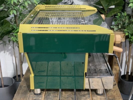 La Marzocco Linea PB 2 Group Green & Gold w. Timber - 1456