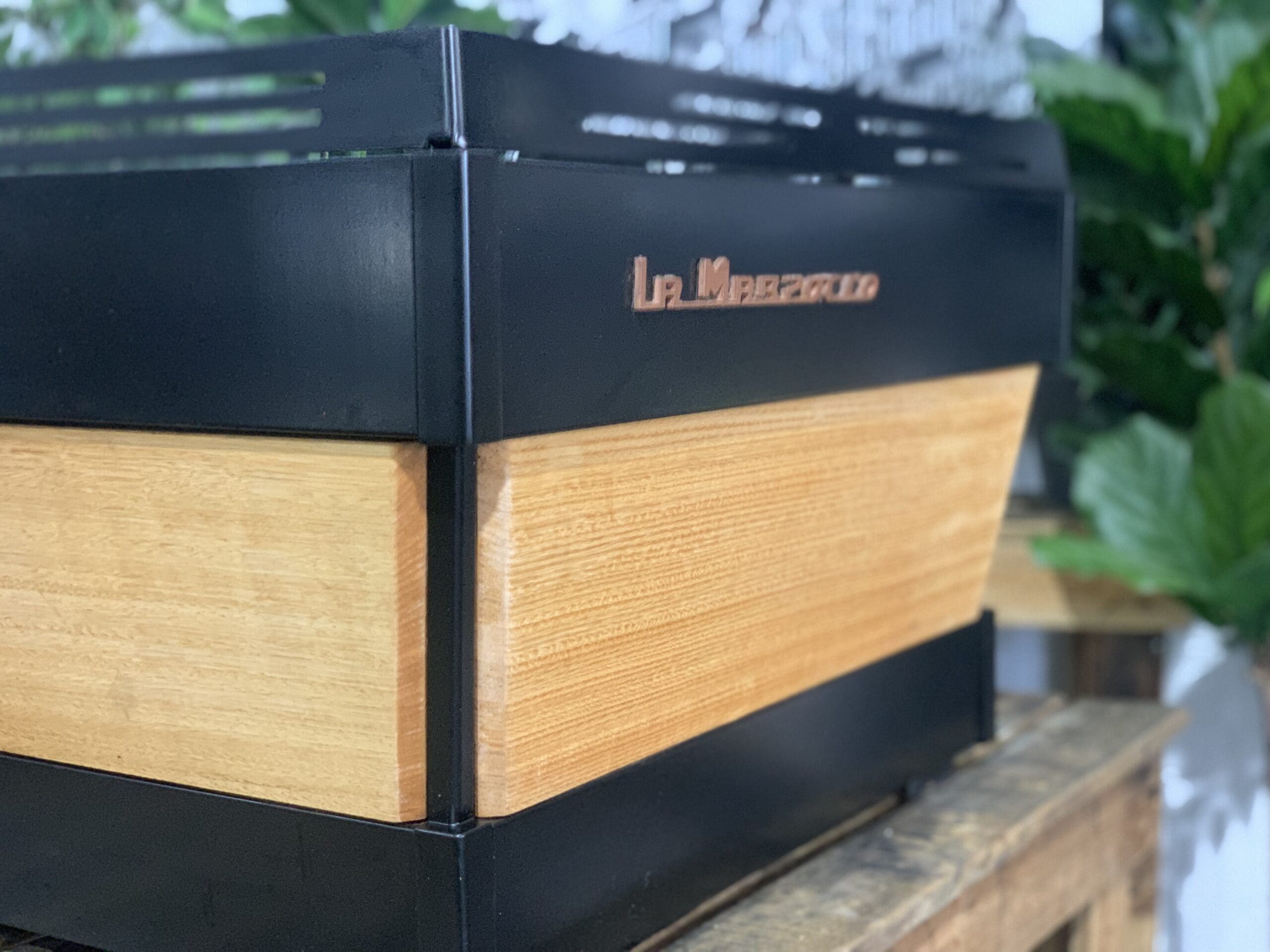 La Marzocco Linea PB Custom Wood - 2 Group Commercial Espresso Machine - Black