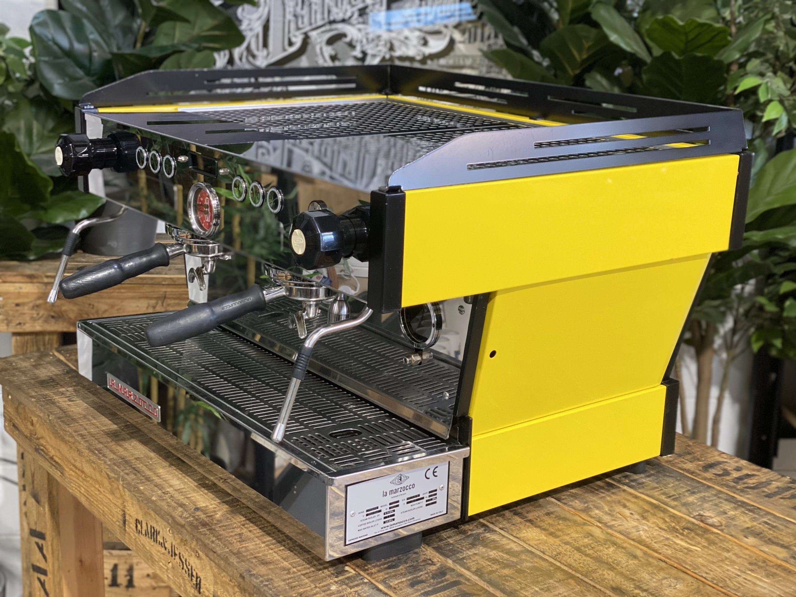 La Marzocco Linea PB 2 Group Yellow & Black Espresso Coffee Machine - 35410