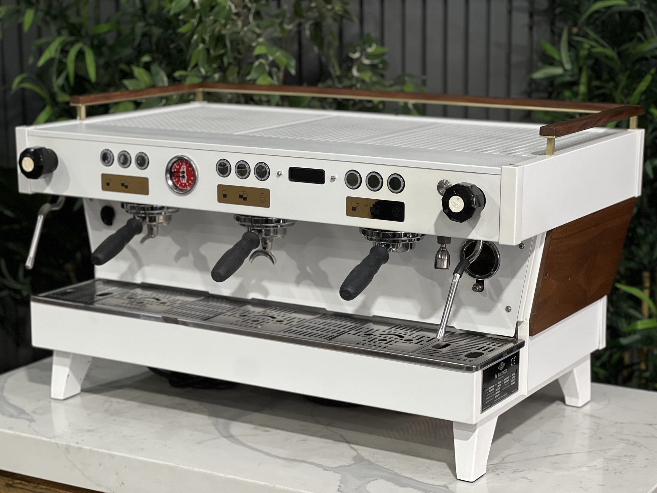 La Marzocco Linea PB 3 Group ABR White & Timber - 38690