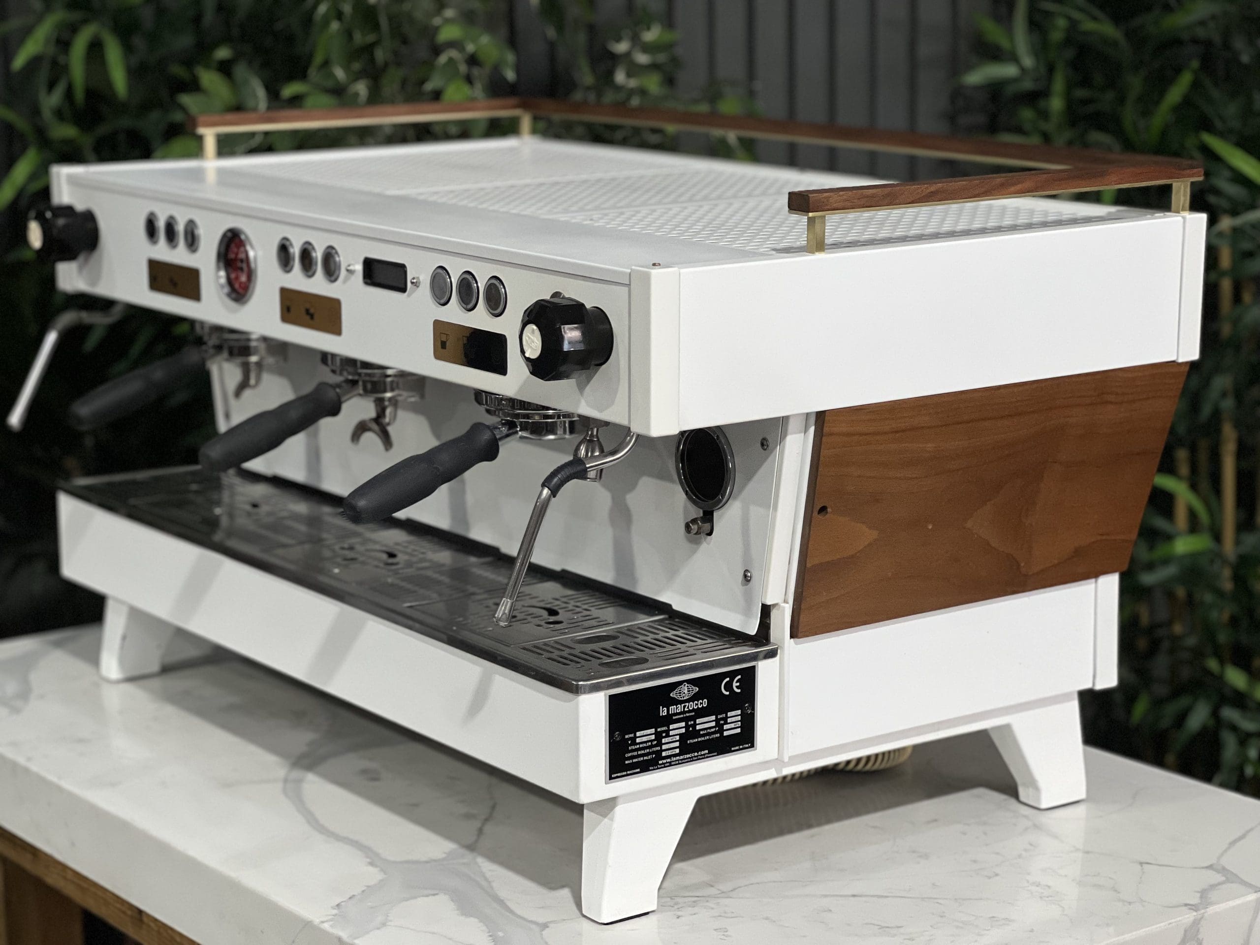 La Marzocco Linea PB 3 Group ABR White & Timber - 38690
