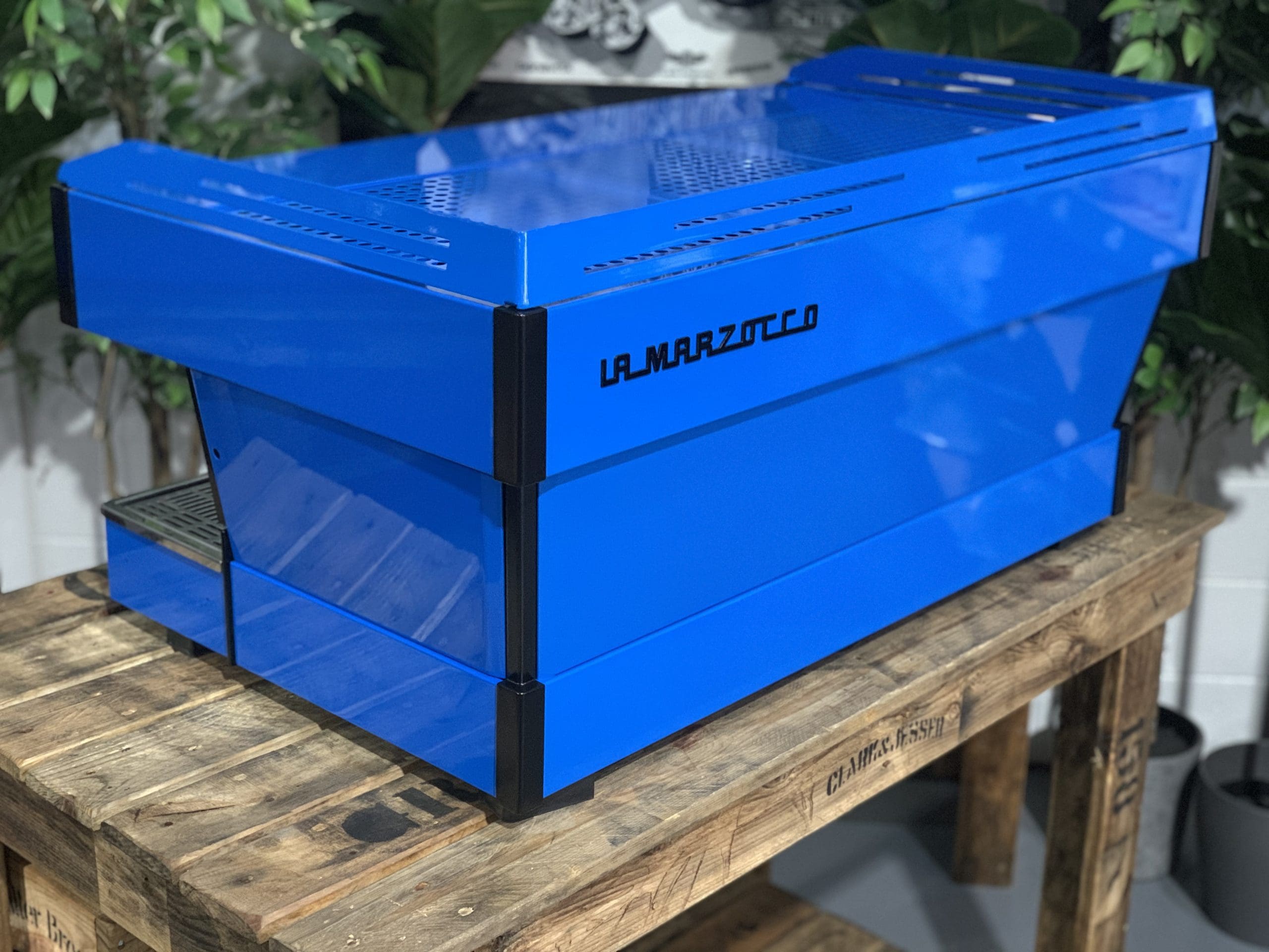 La Marzocco Linea PB 3 Group Blue with Timber - 1213