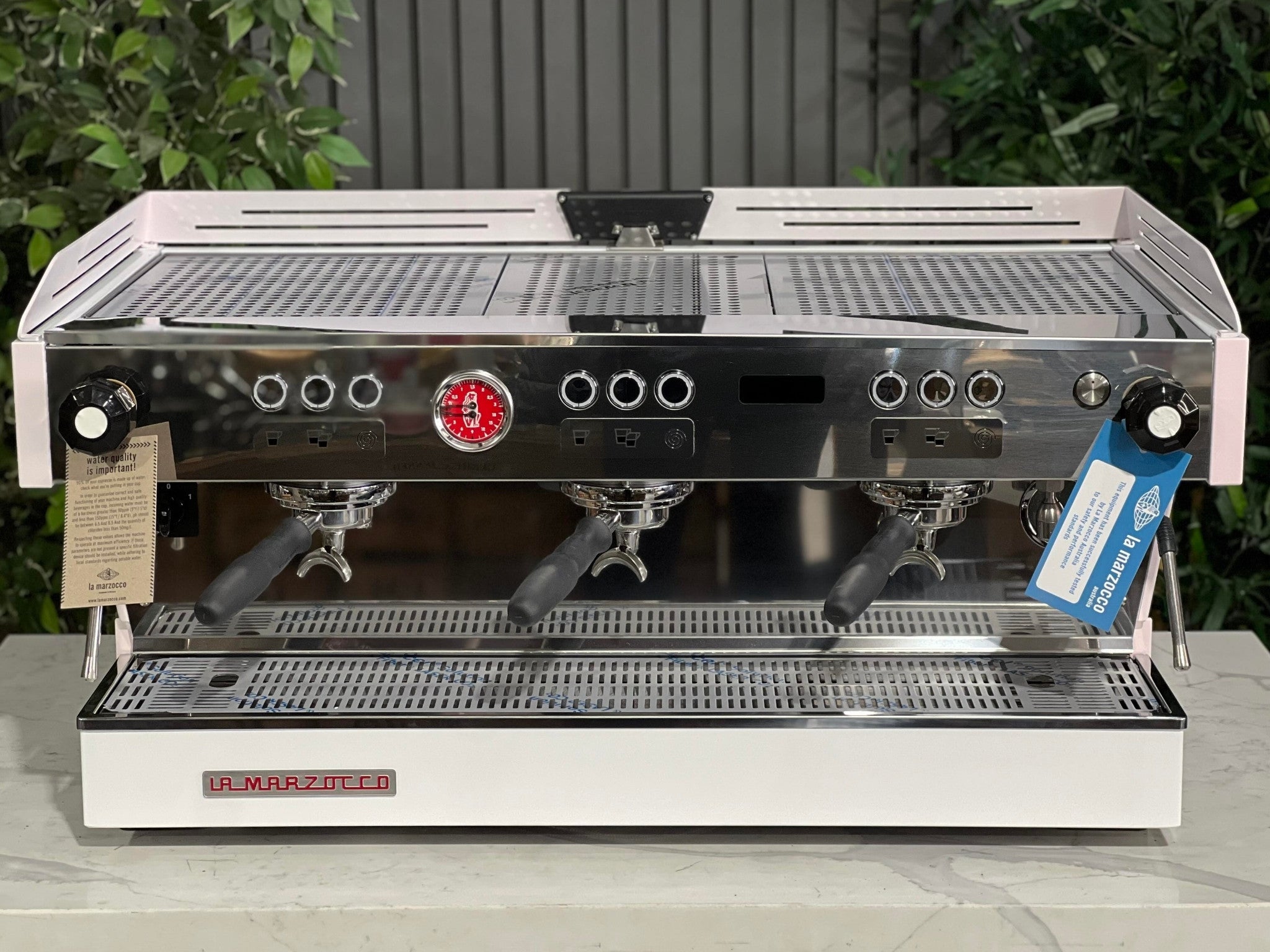 La Marzocco Linea PB White - 3 Group Commercial Espresso Machine - Pink