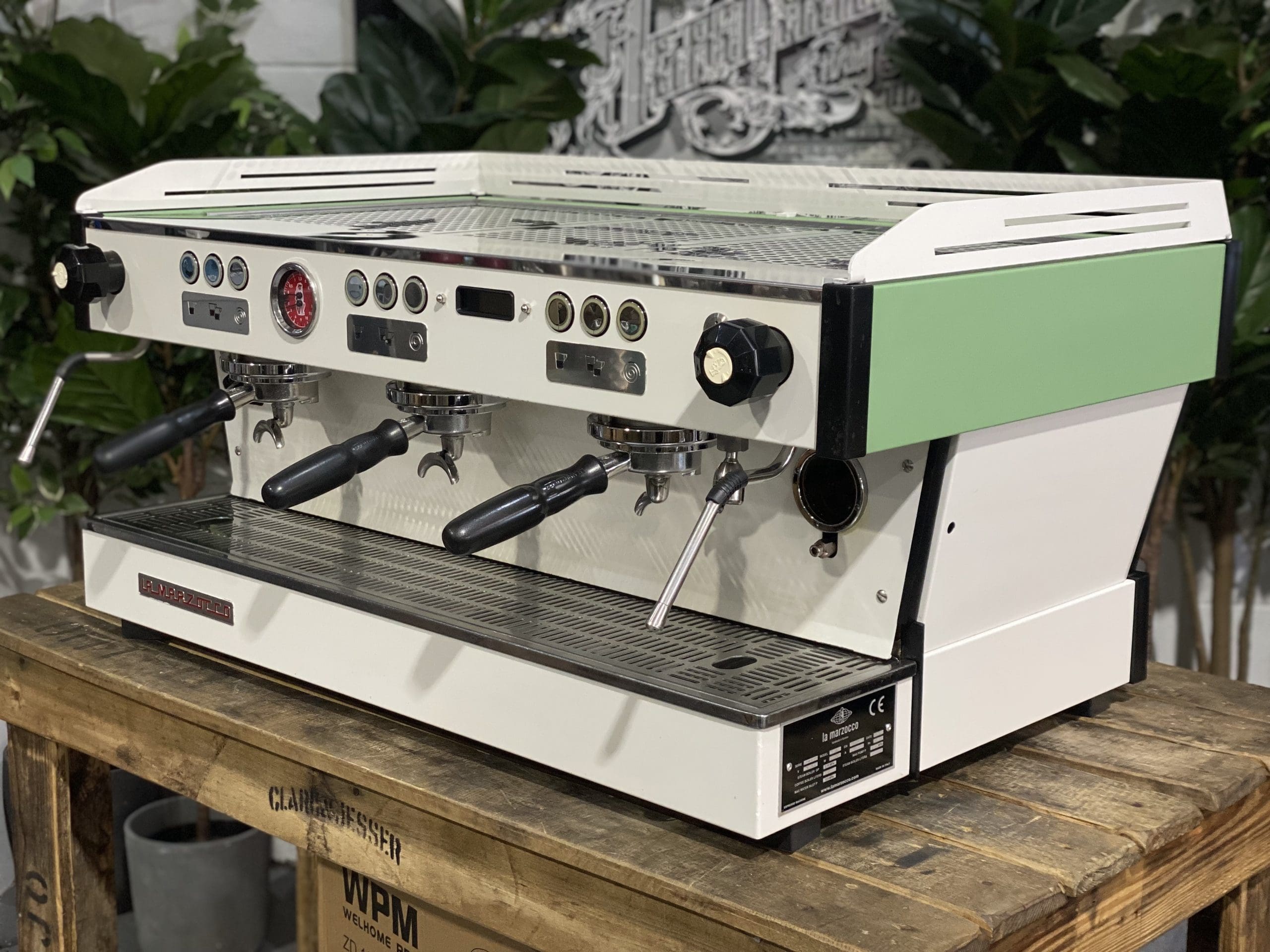 La Marzocco Linea PB Green - 3 Group Commercial Espresso Machine - White