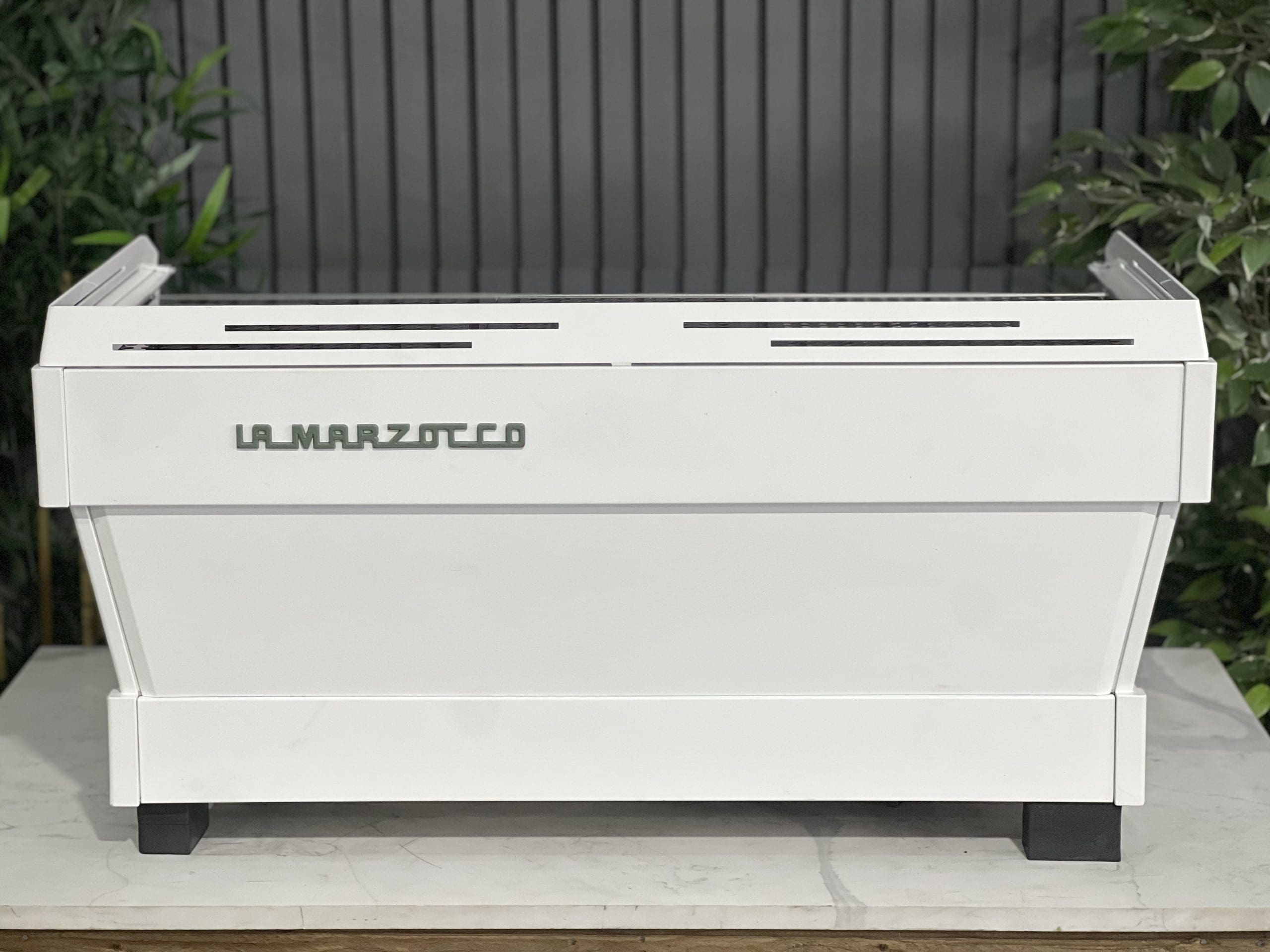 La Marzocco Linea PB 3 Group Stainless & White w/ Green Accents - 39203