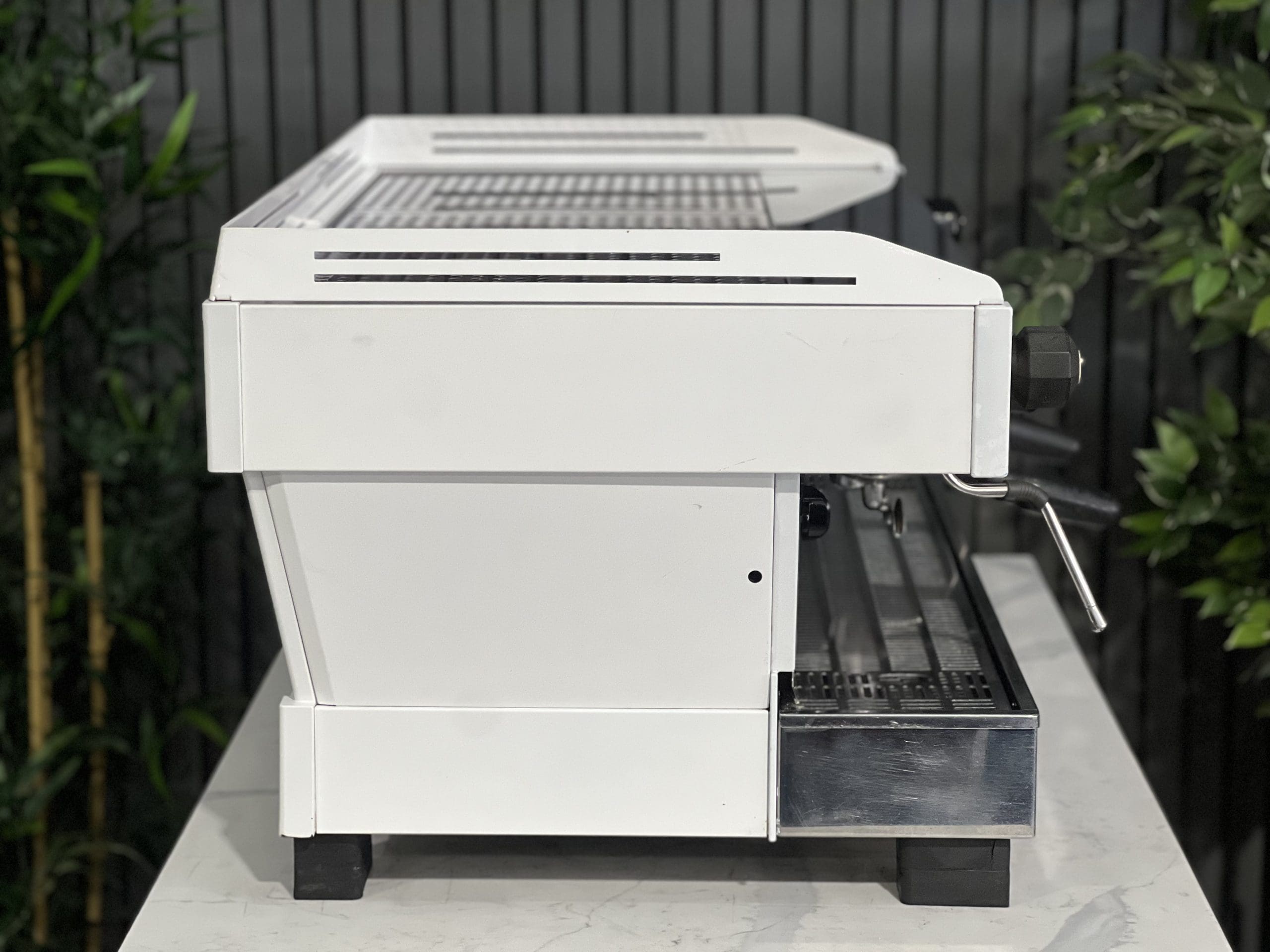 La Marzocco Linea PB 3 Group Stainless & White w/ Green Accents - 39203