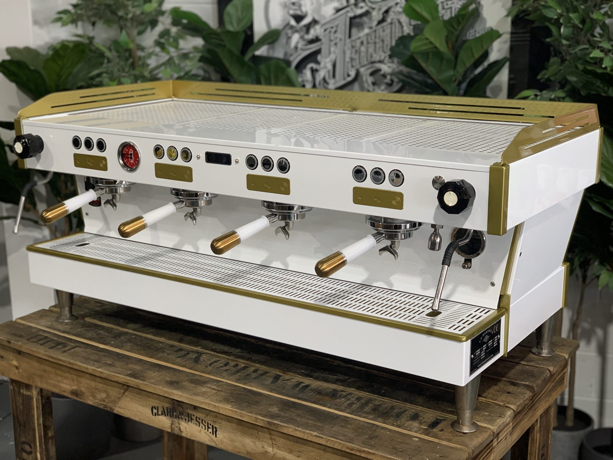 La Marzocco Linea PB 4 Group White & Gold - 1256