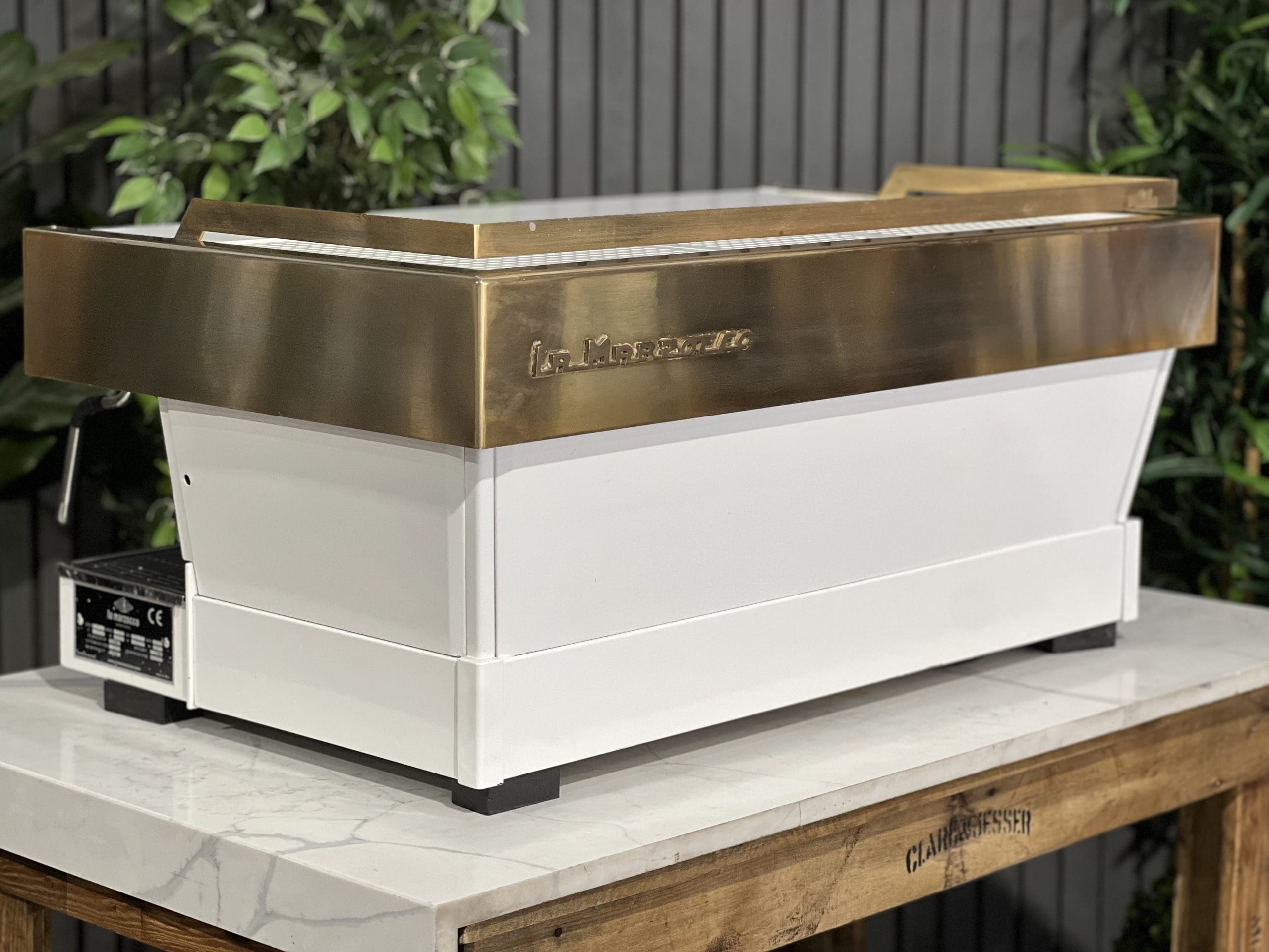 La Marzocco Linea PB White - 3 Group Commercial Espresso Machine - Gold