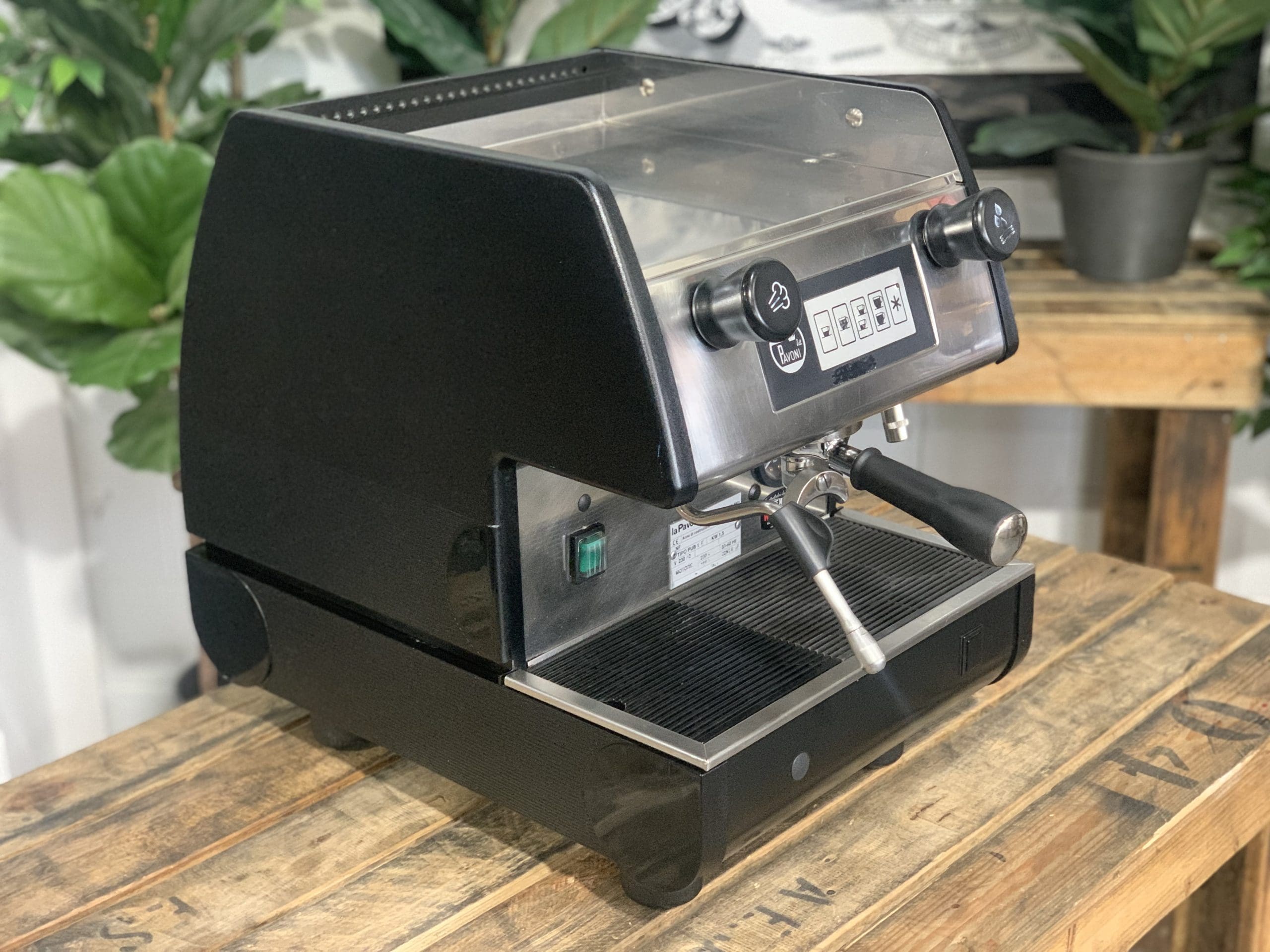 La Pavoni Tipo Pub 1 Group Black Espresso Coffee Machine - 31220