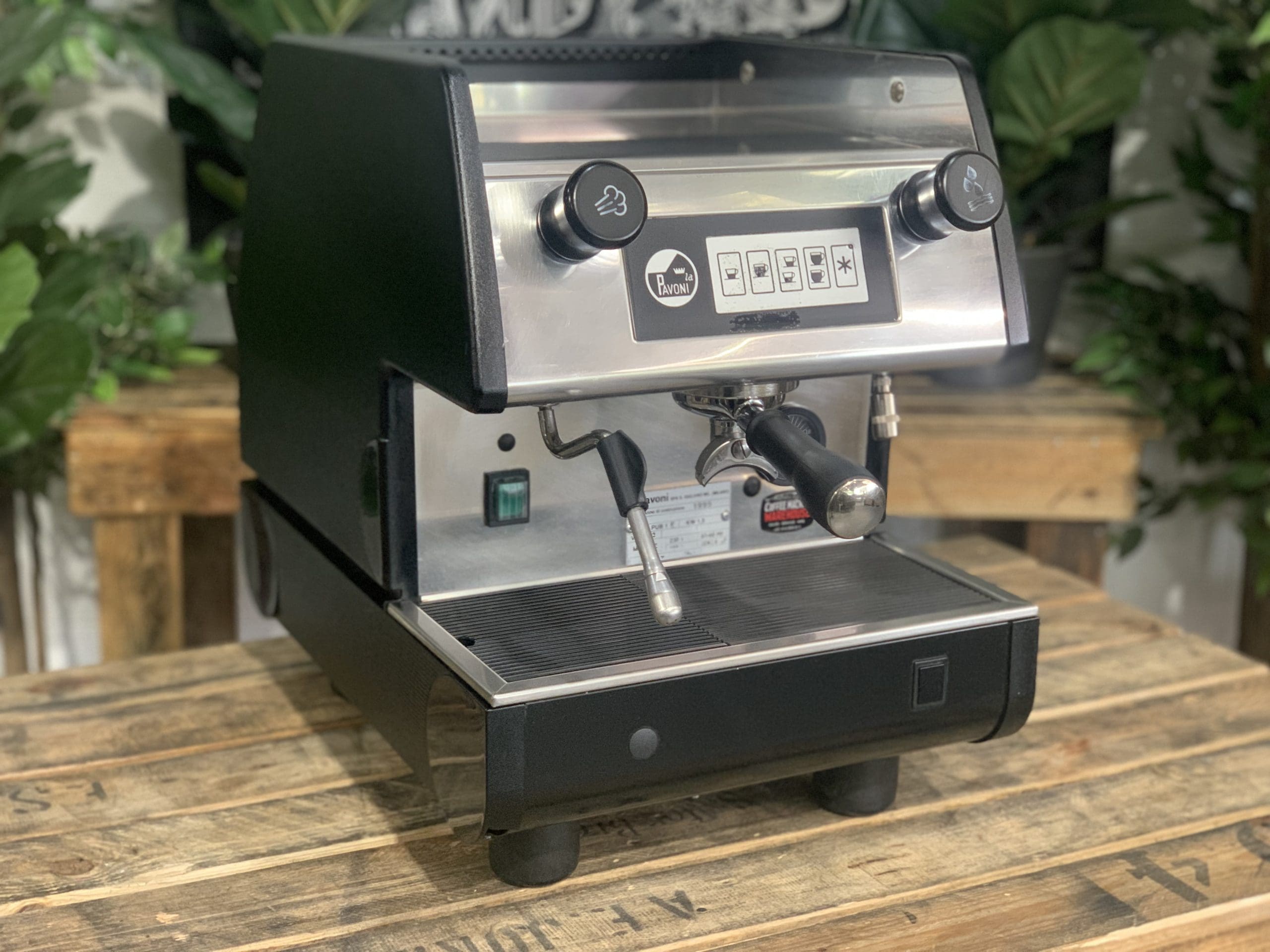 La Pavoni Tipo Pub 1 Group Black Espresso Coffee Machine - 31220