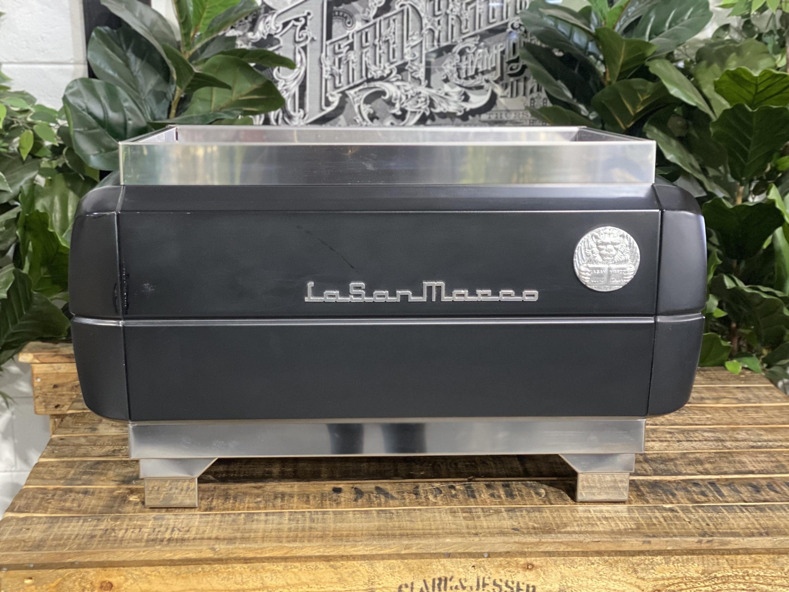 La San Marco 80E Liscea Matte - 2 Group Commercial Espresso Machine - Black