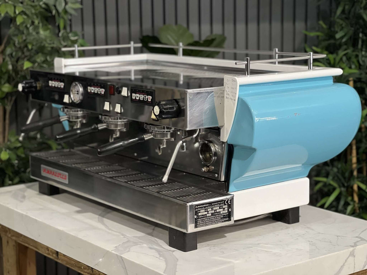La Marzocco FB70 - - 3 Group Commercial Espresso Machine - Commercial - Blue & White