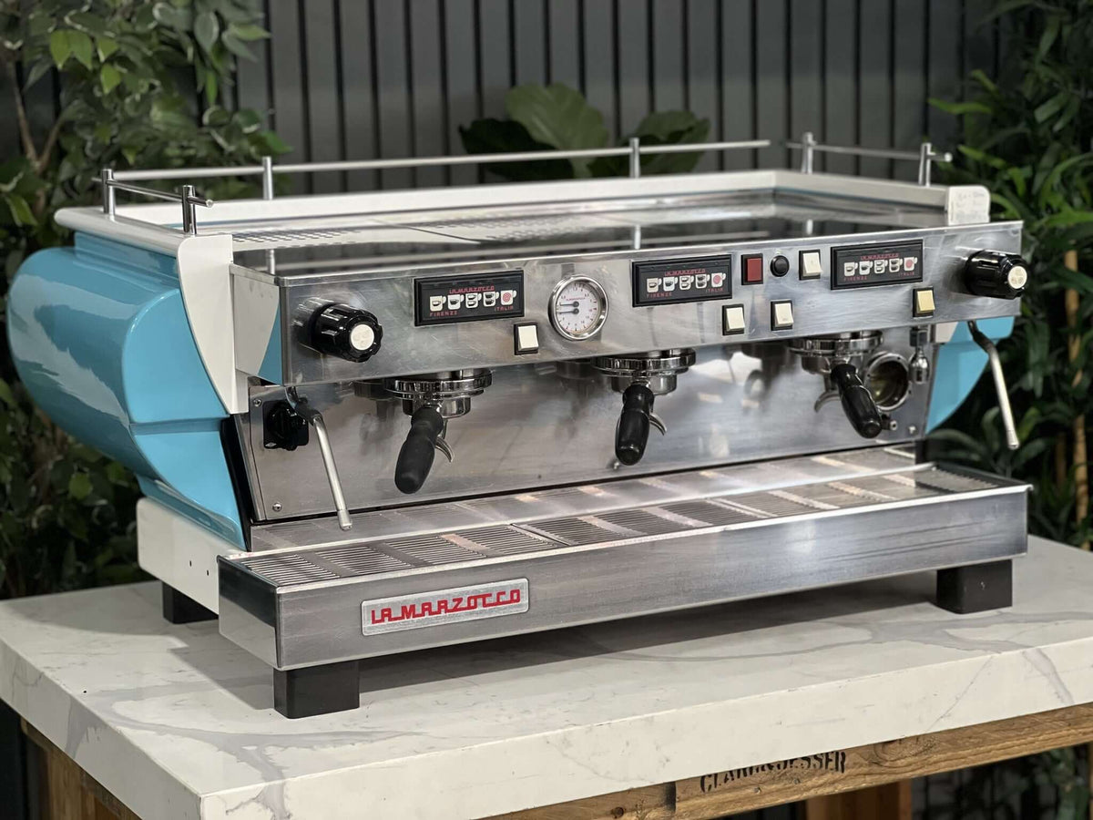La Marzocco FB70 - - 3 Group Commercial Espresso Machine - Commercial - Blue & White
