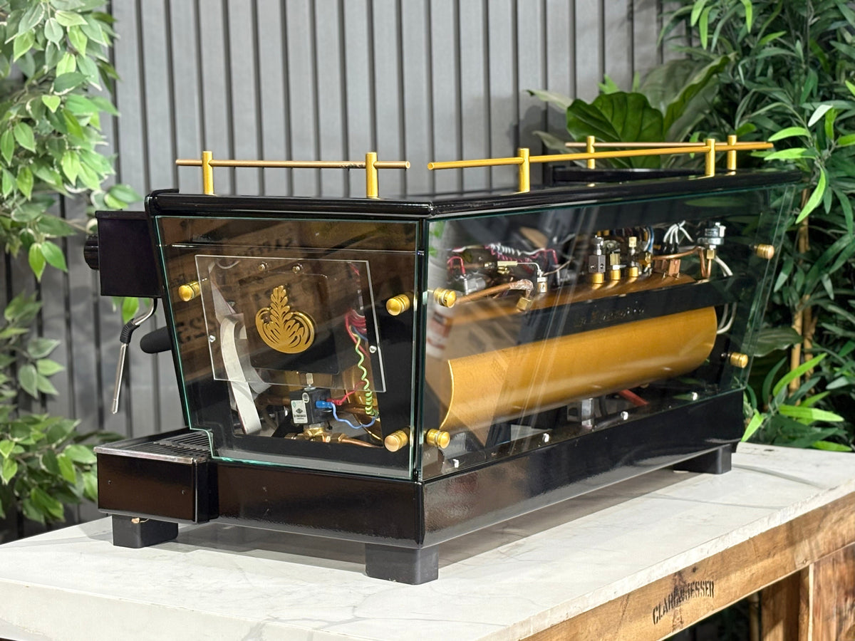 La Marzocco FB70 Custom Glass Body - - 3 Group Commercial Espresso Machine - Commercial - Black & Gold