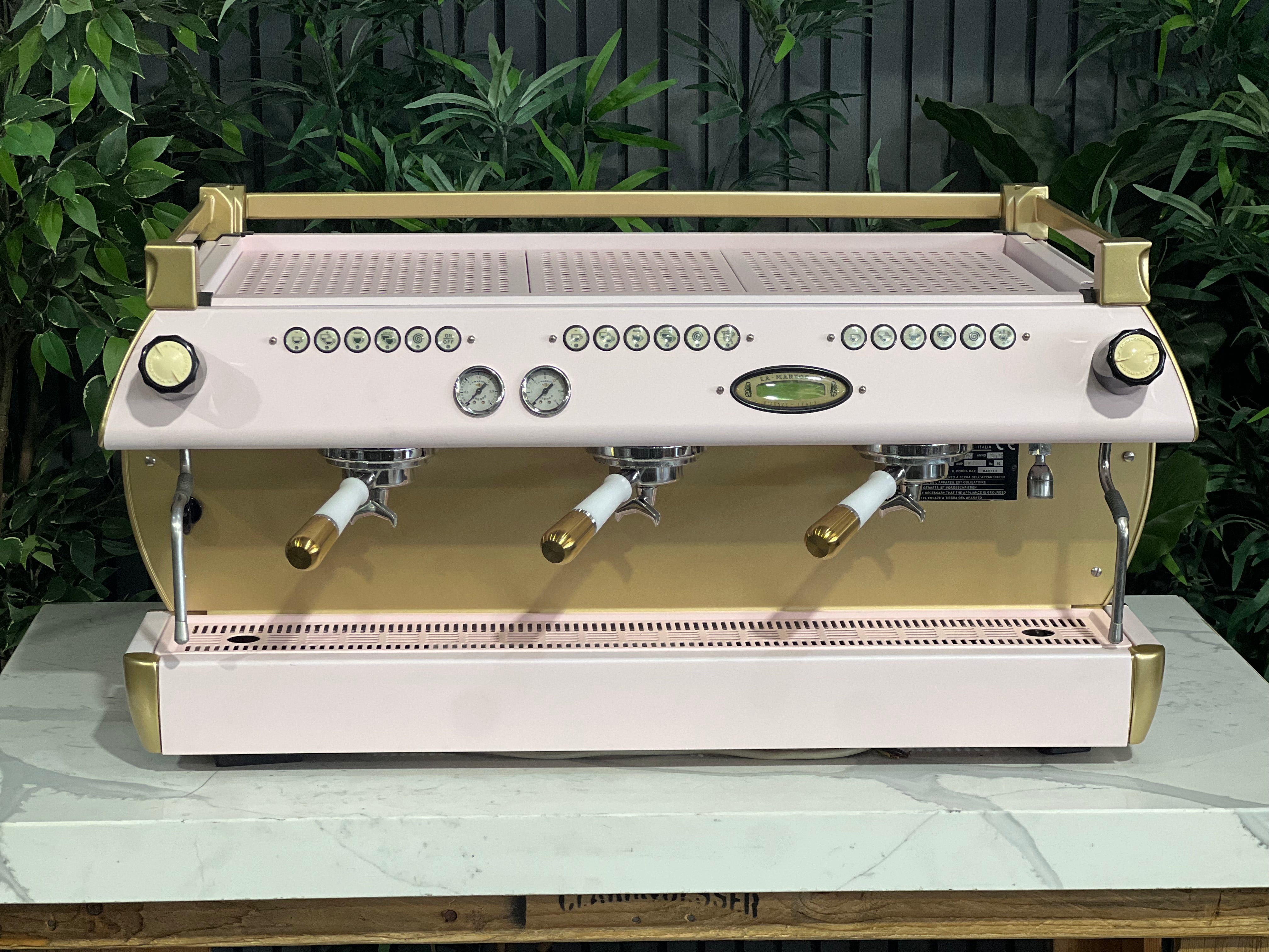 La Marzocco GB5 Pink - 3 Group Commercial Espresso Machine - Gold