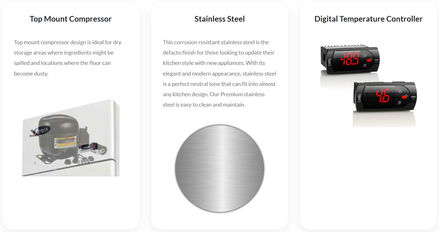 Atosa Top Mounted Double Door Freezer MBF8002