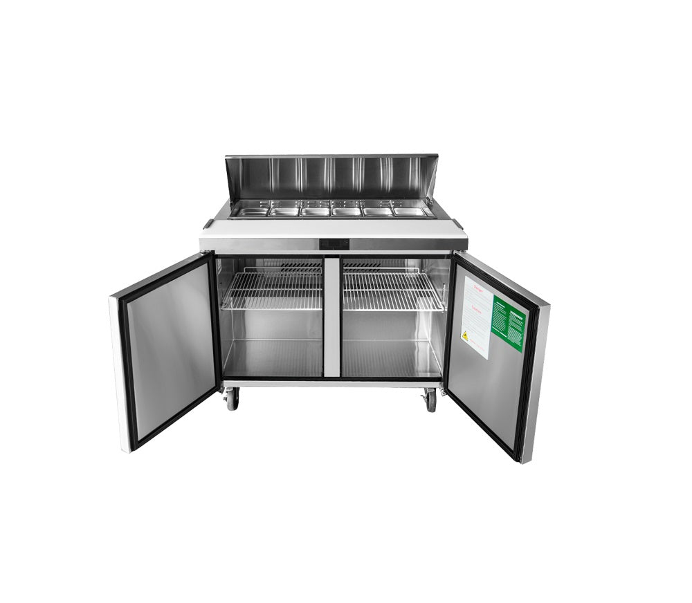 Atosa Double Door Sandwich Prep Table Refrigerator MSF8302