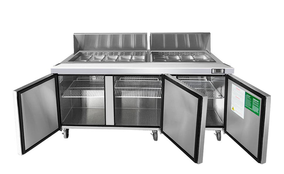 Atosa Three Door Sandwich Prep Table Refrigerator MSF8304