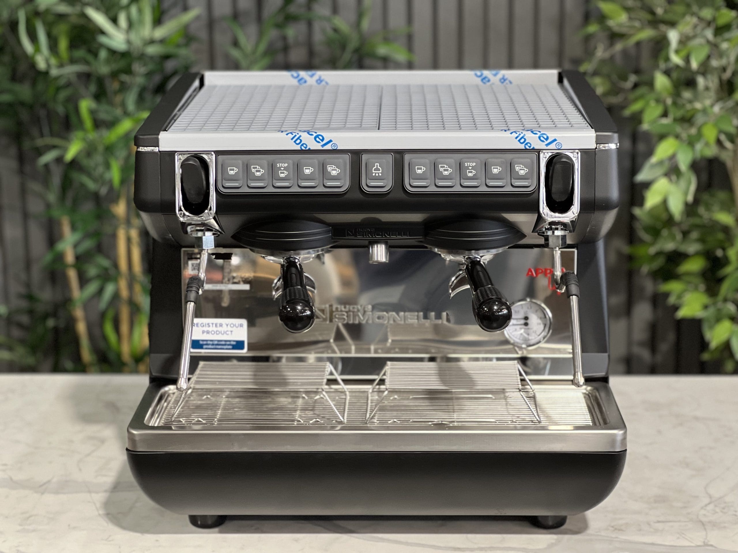 Nuova Simonelli Appia Life Compact High Cup - 2 Group Commercial Espresso Machine - Black