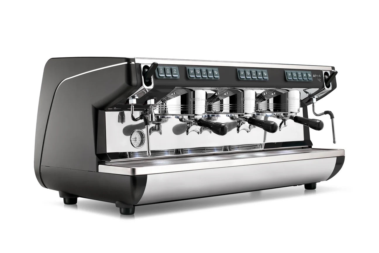 Nuova Simonelli Appia Life Timer - 3 Group Commercial Espresso Machine - Black