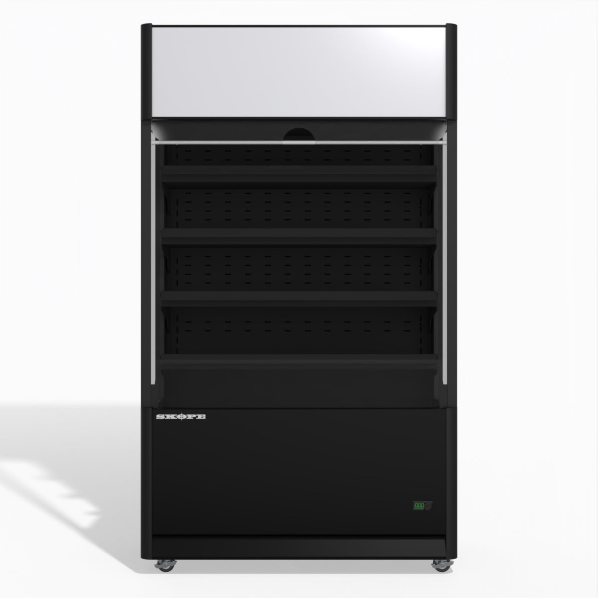 Skope OD1100N Open Deck Fridge - High Sign - Black - OD1100N.HS.FM