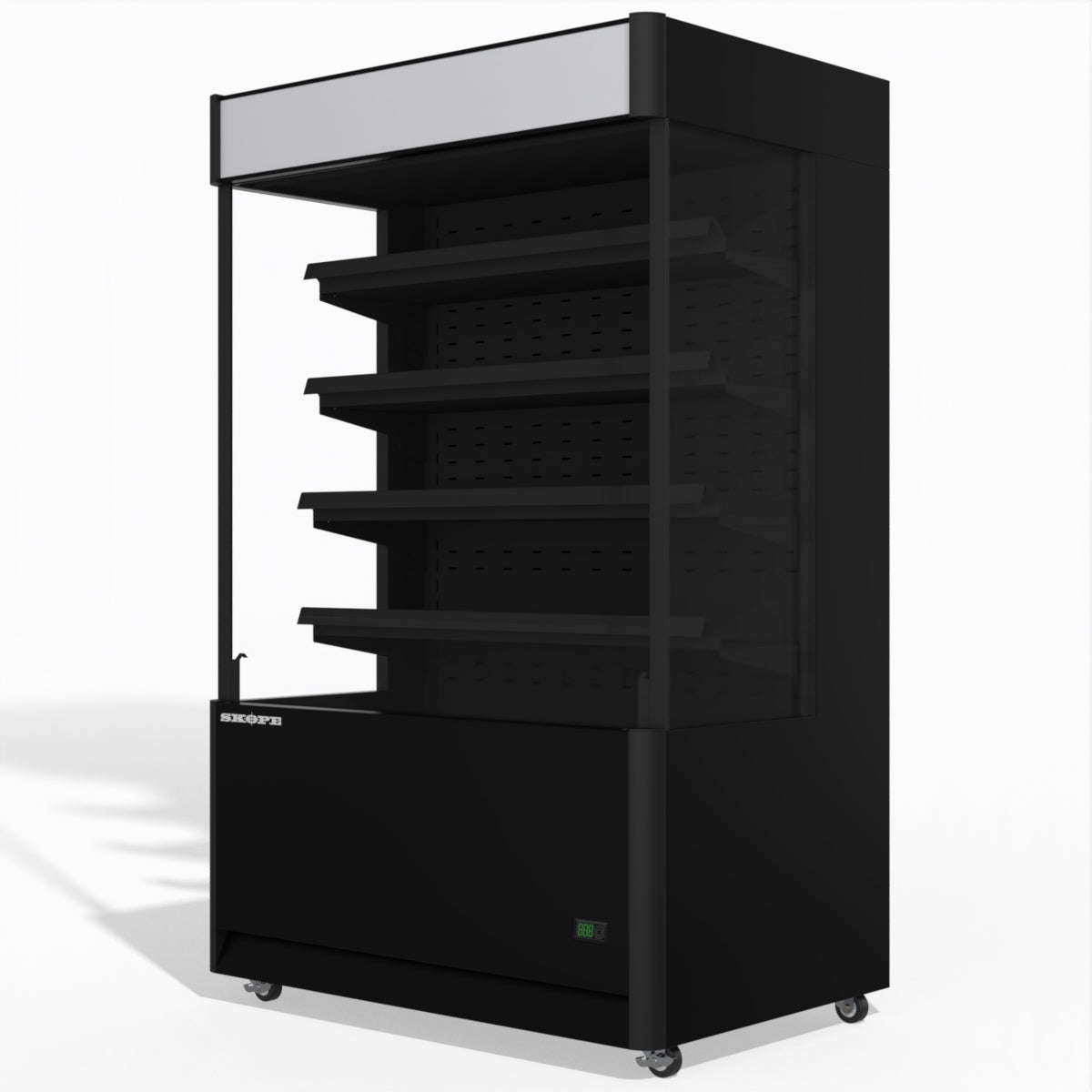 Skope OD1100N Open Deck Fridge - Low Sign - Black - OD1100N.LS.FM