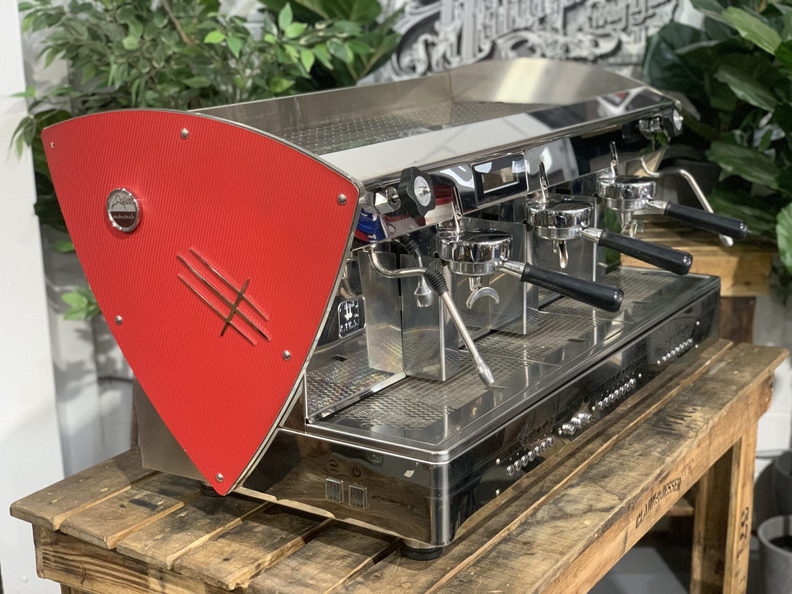Orchestrale Etnica - 3 Group Commercial Espresso Machine - Red