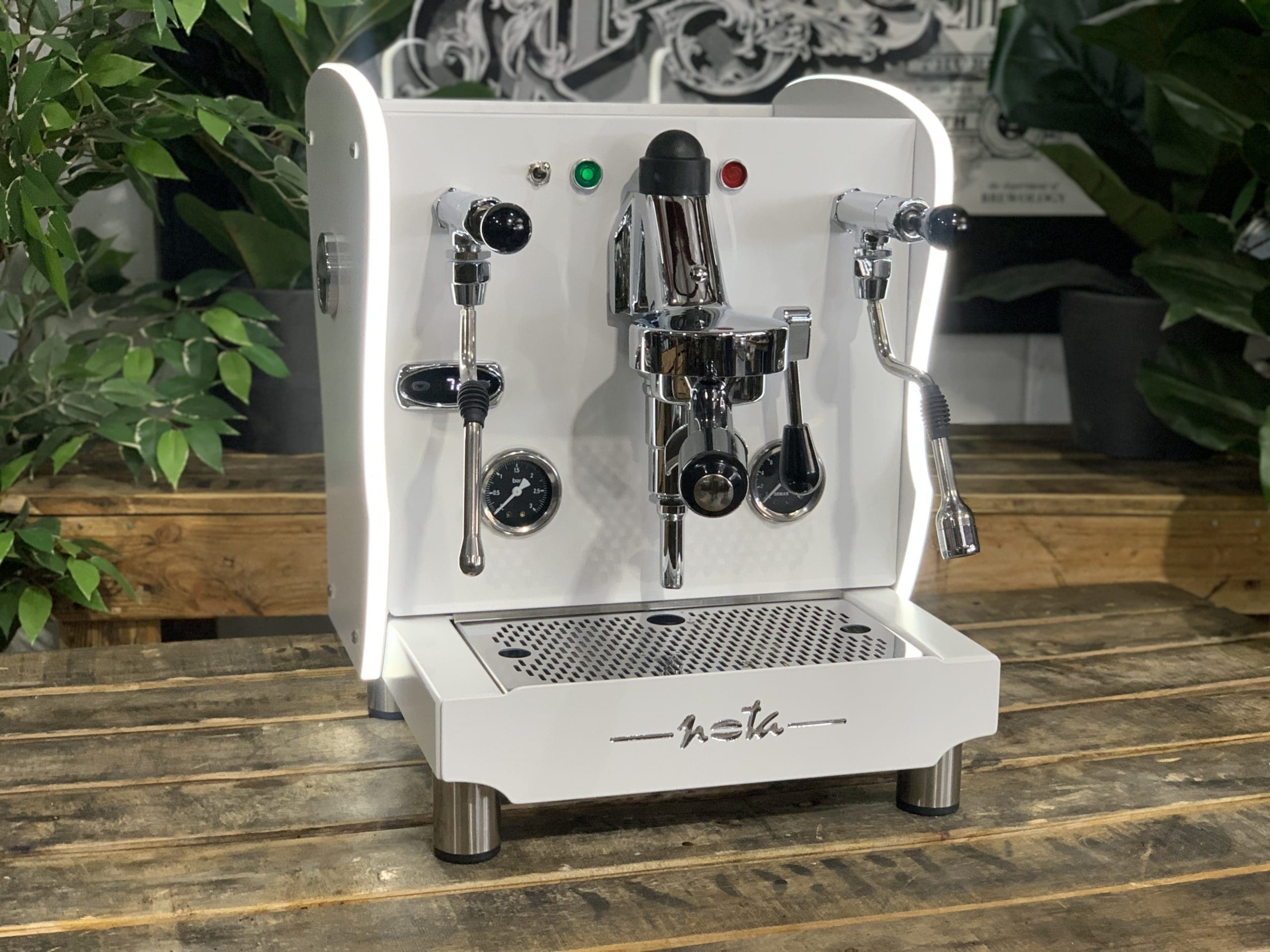 Orchestrale Nota with Side Lights - 1 Group Commercial Espresso Machine - White