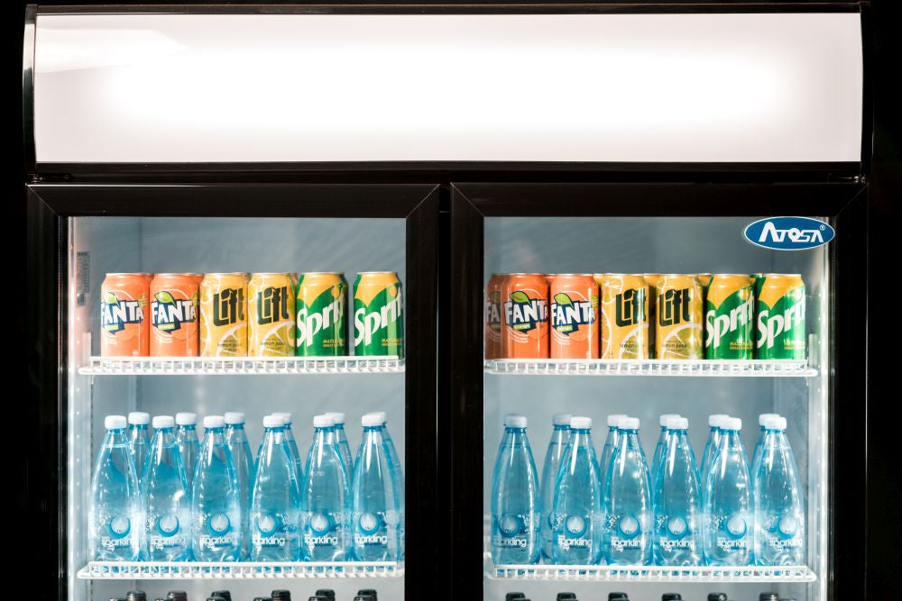 Atosa Double Glass Door Mounted Refrigerator P1000WB-A